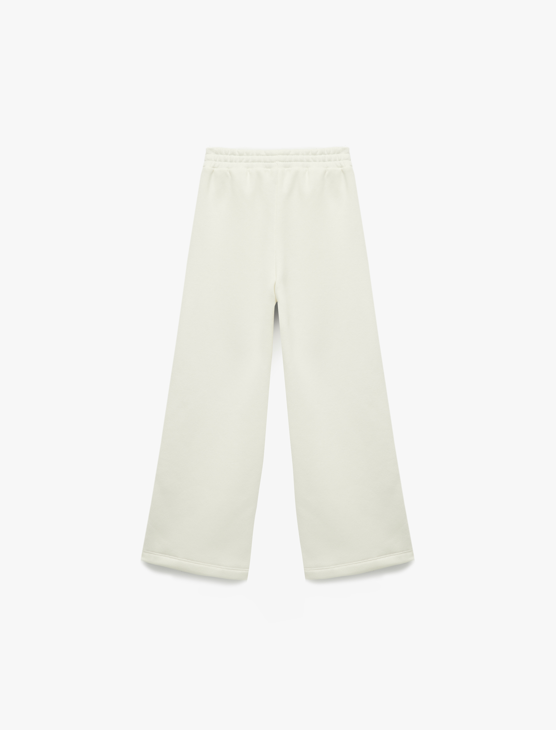  Kız Çocuk Şardonlu Baskılı Beli Lastikli Biyeli Geniş Paça Eşofman Altı