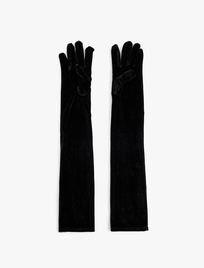 Kadın Uzun Kadife Eldiven -  Koton X Sibil Çetinkaya