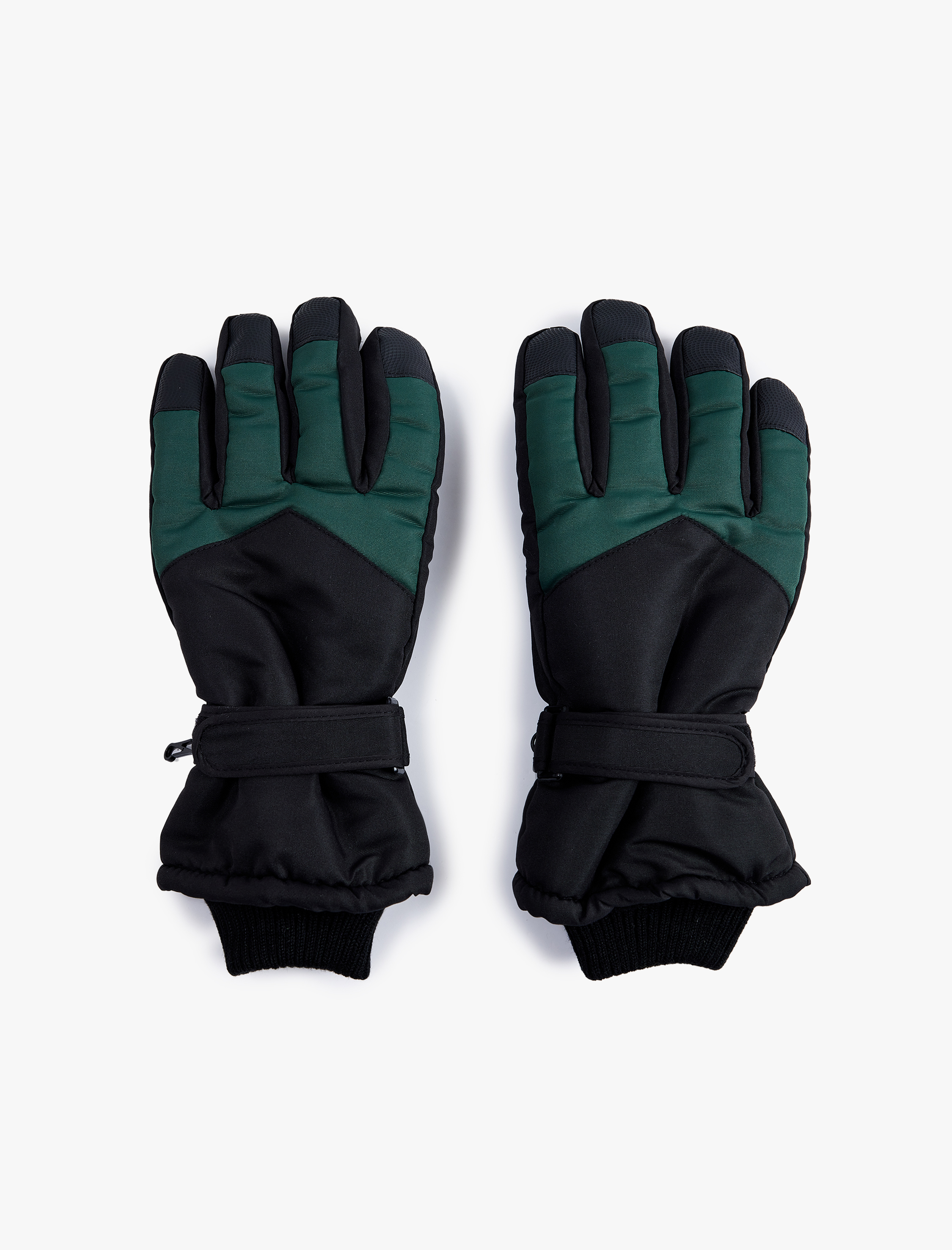  Erkek Renk Kontrastlı Kayak Eldiveni