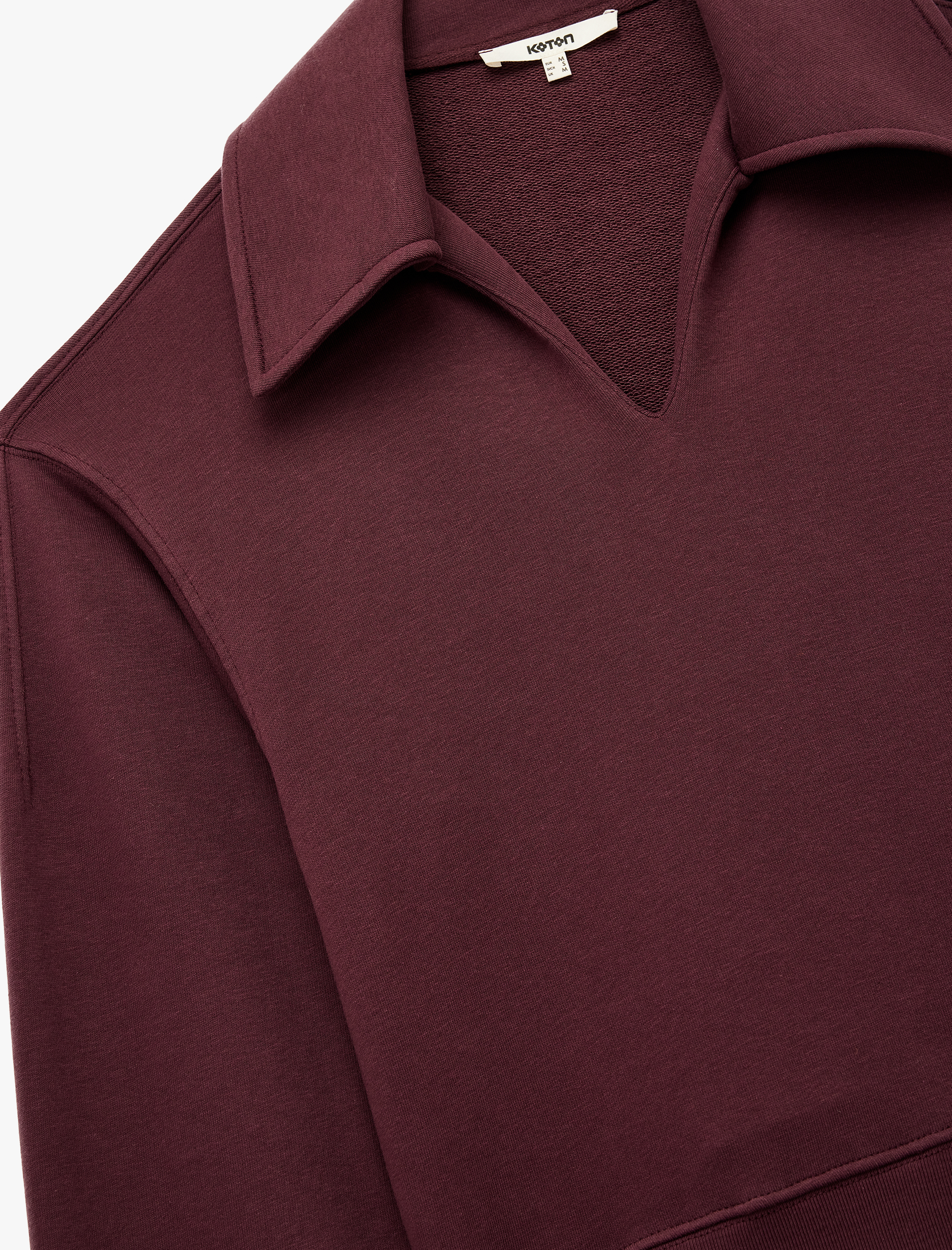   Regular Fit Üç İplik Uzun Kollu Polo Yaka Sweatshirt