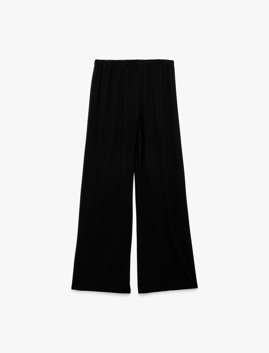   Viskon Kumaş Geniş Paça Pijama Altı