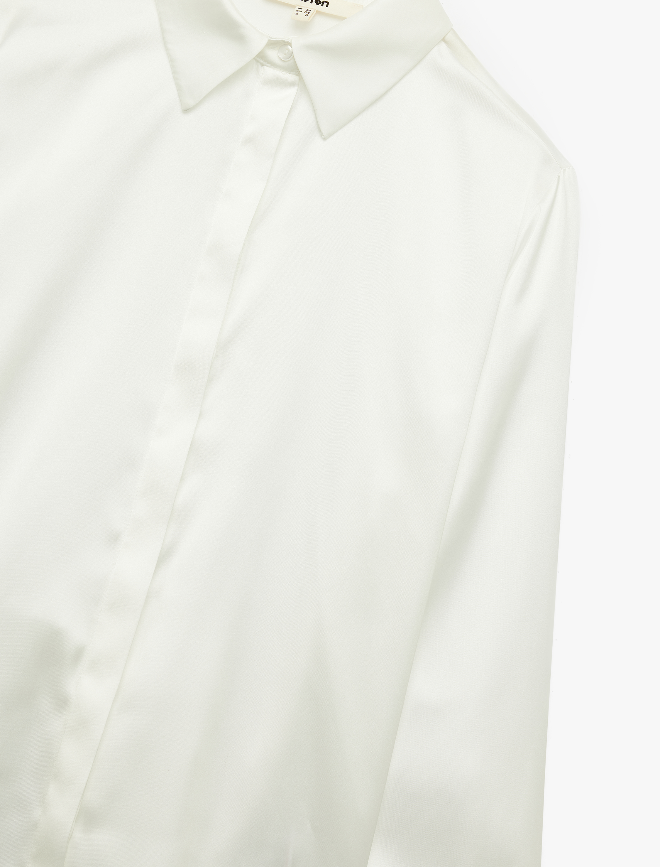   Regular Fit Uzun Kollu Klasik Yaka Saten Gömlek