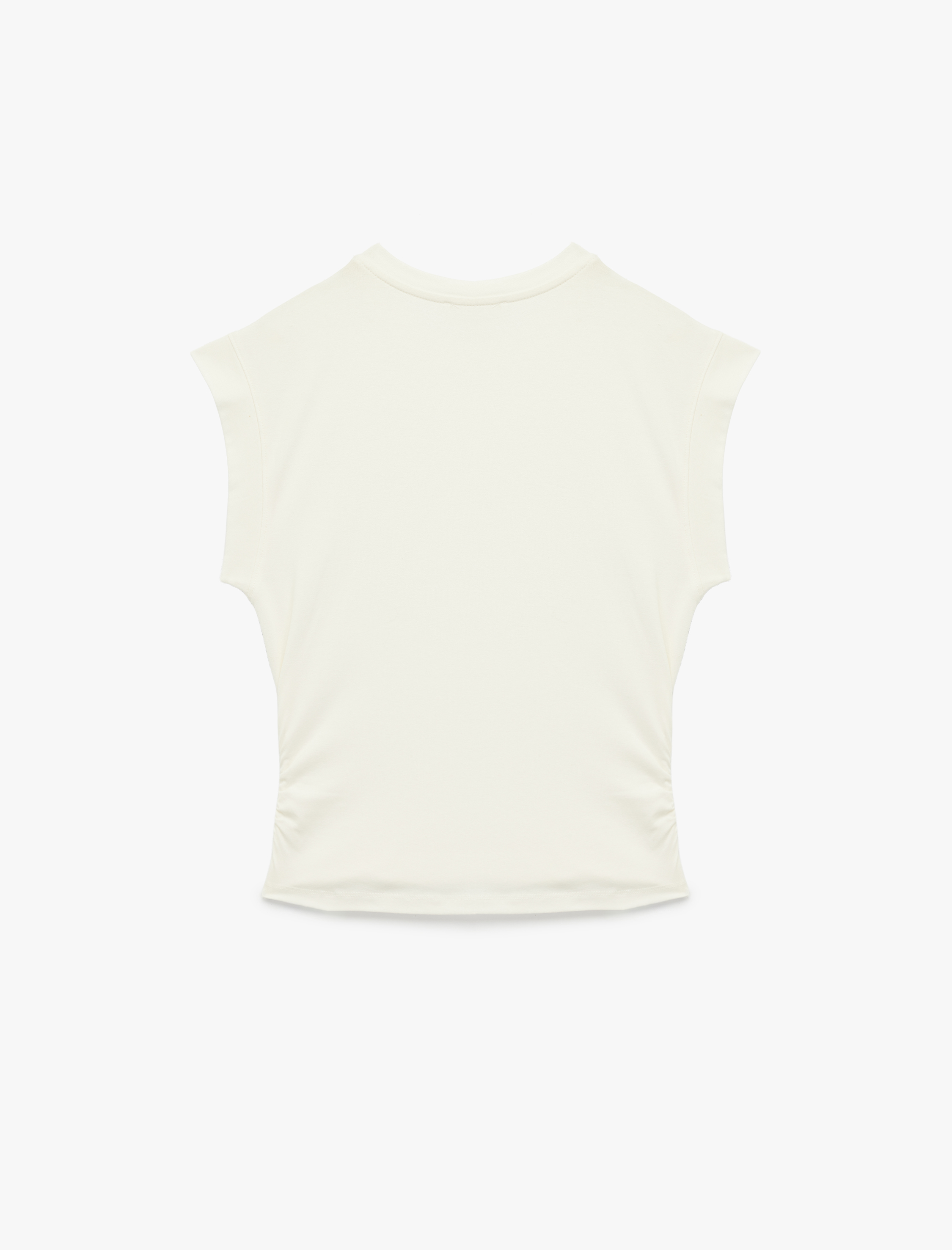 Regular Fit Bisiklet Yaka Pamuklu Kolsuz Tişört