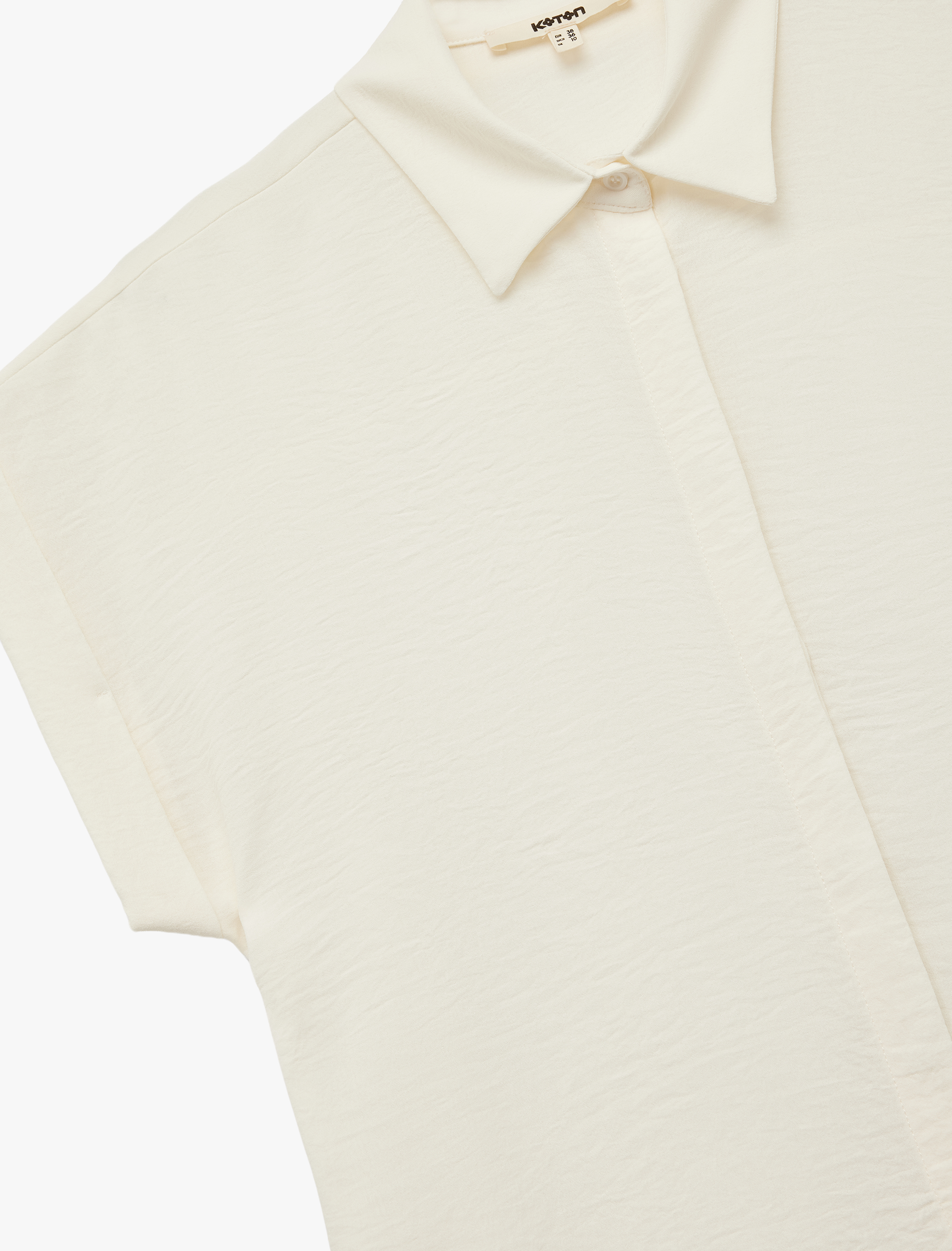   Aerobin Kumaş Düğmeli Klasik Yaka Kısa Kollu Gömlek