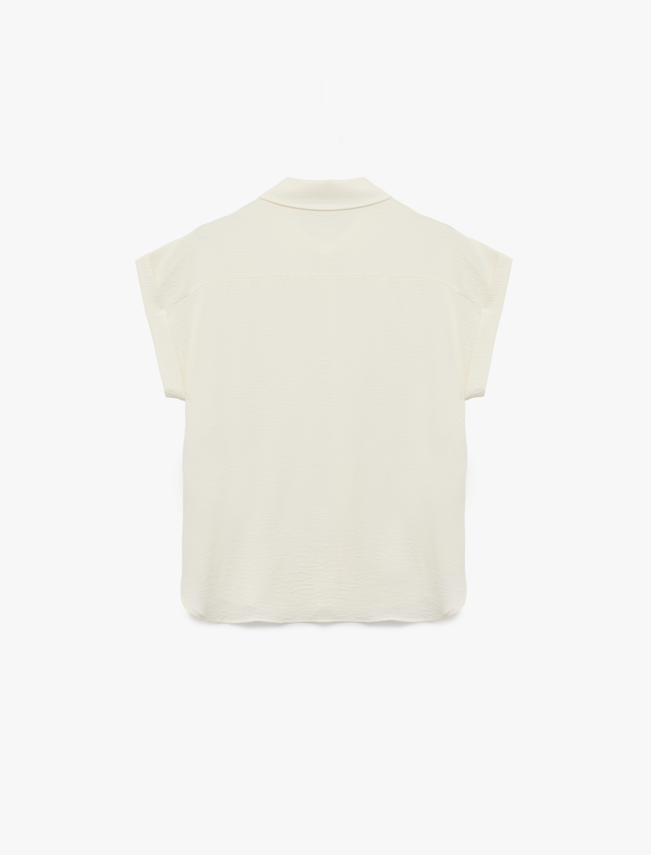   Aerobin Kumaş Düğmeli Klasik Yaka Kısa Kollu Gömlek