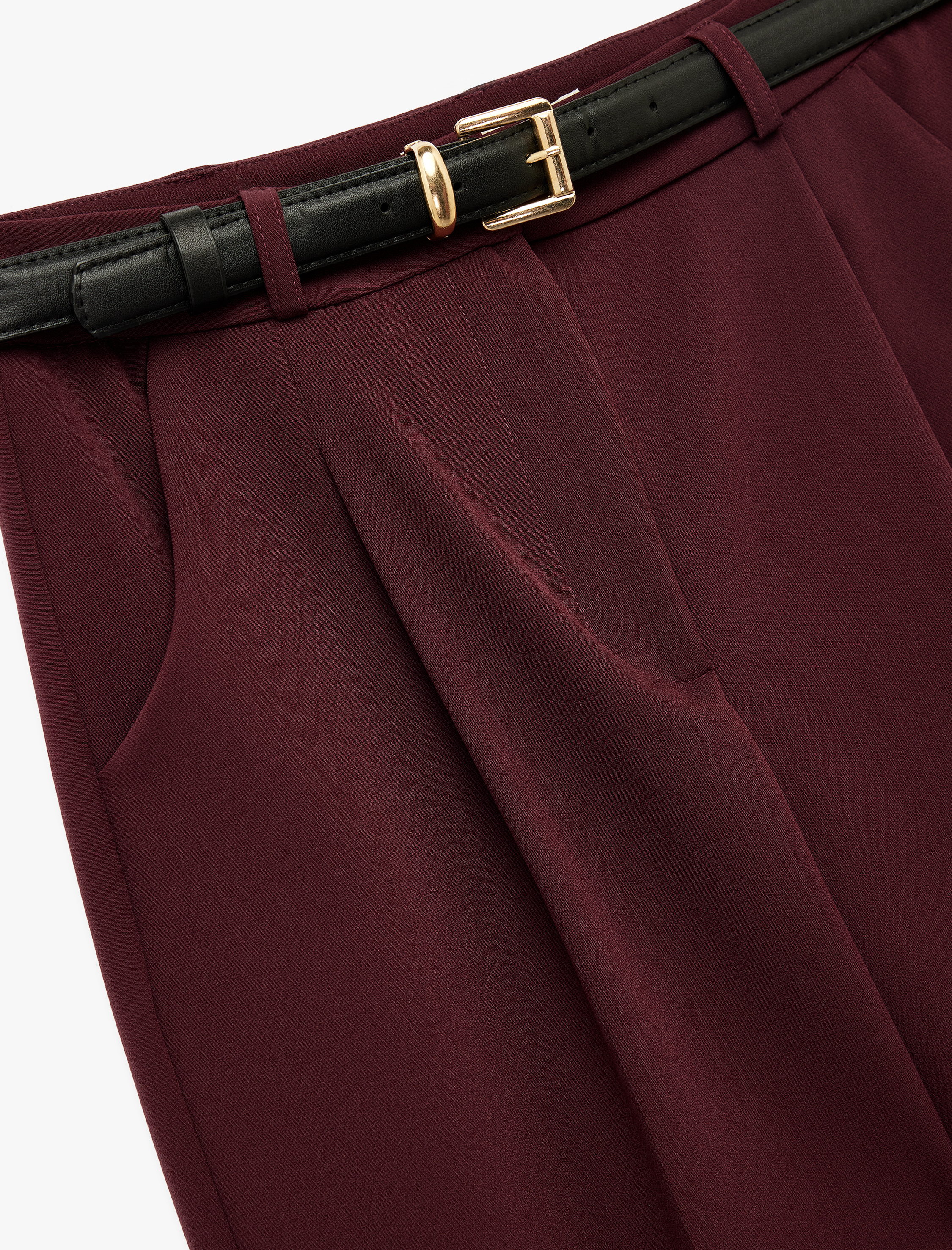   Regular Fit Cepli Kemer Detaylı Havuç Pantolon