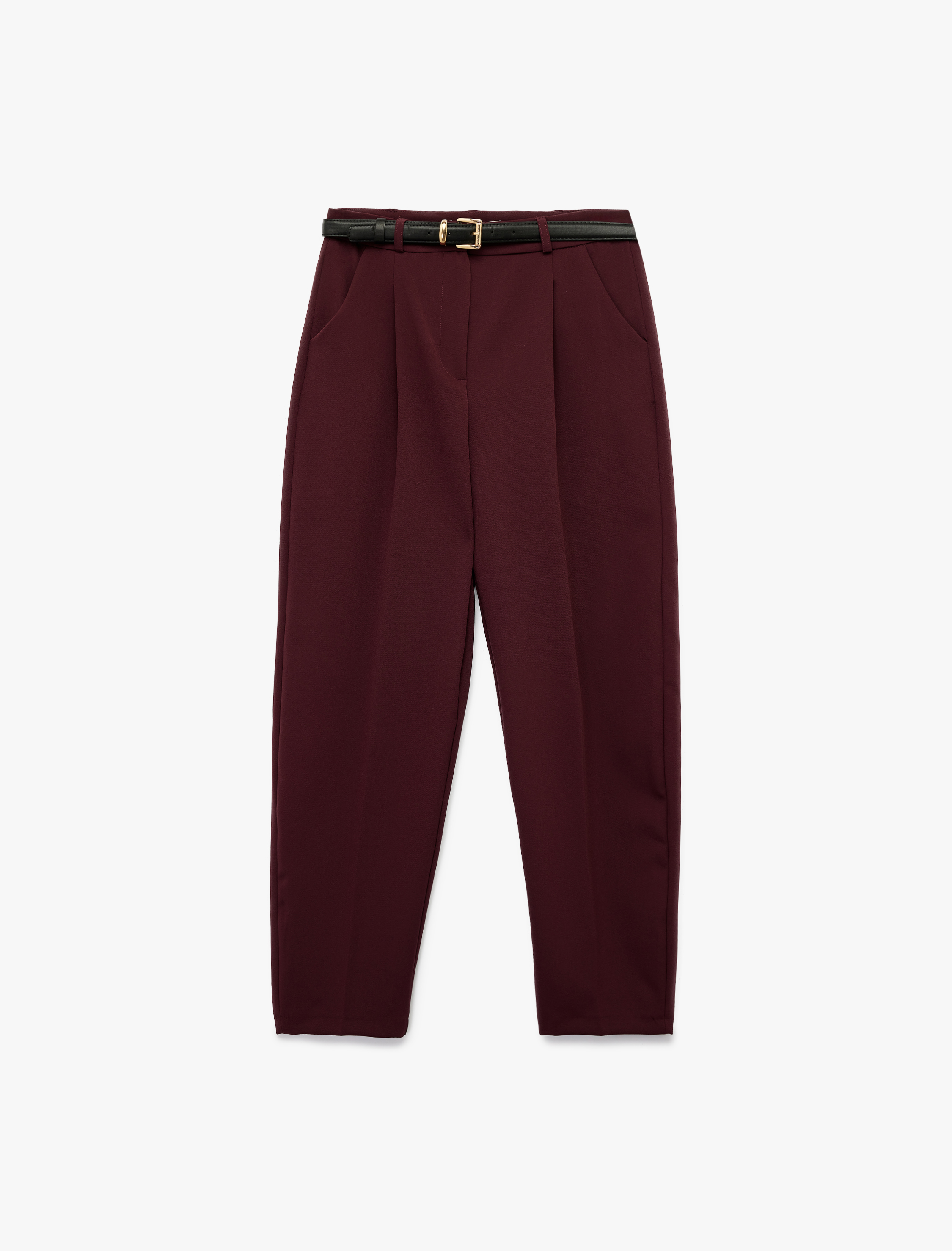   Regular Fit Cepli Kemer Detaylı Havuç Pantolon