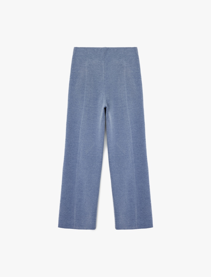   Normal Bel Nervürlü Bol Paça Pantolon