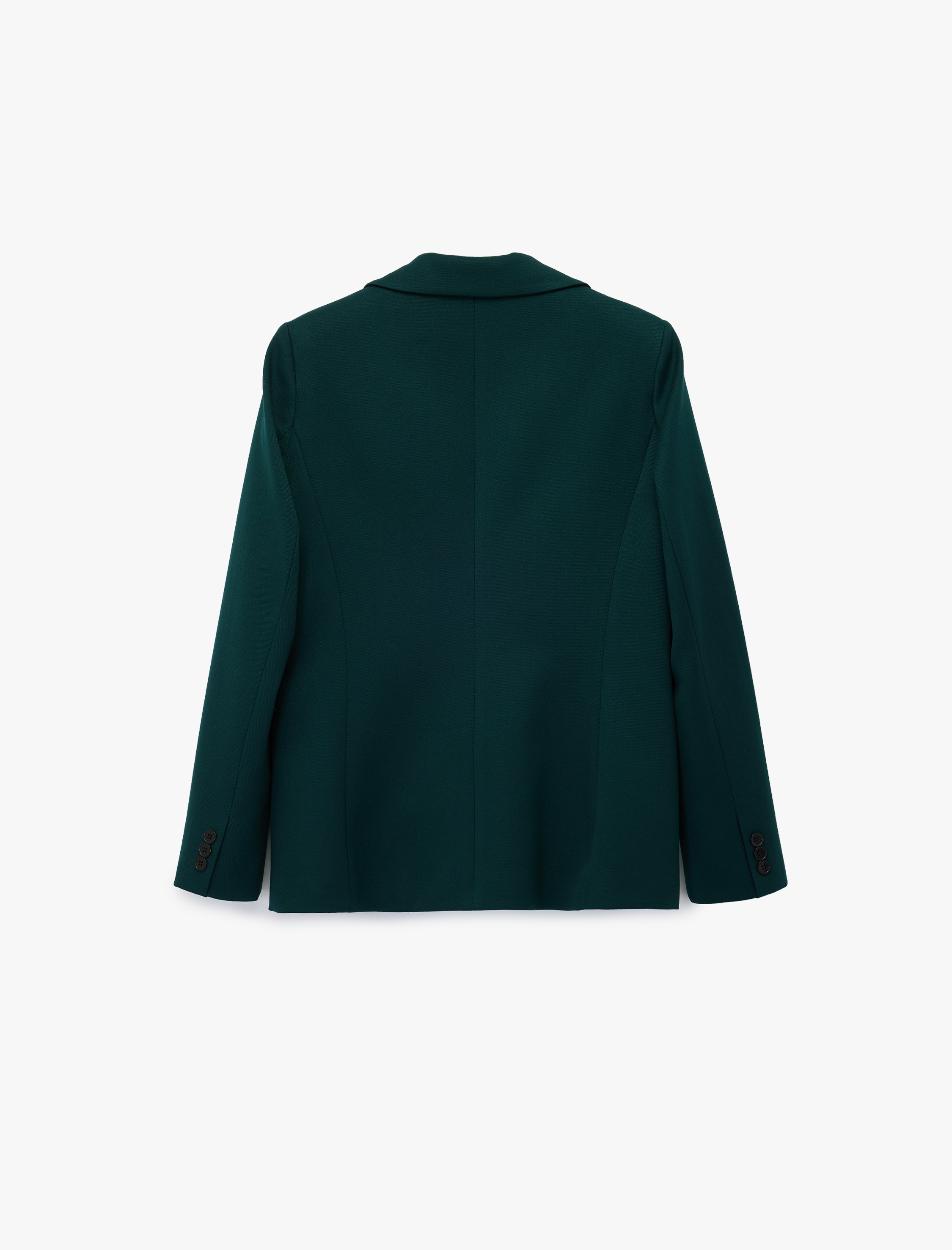   Cepli Düğmeli Kruvaze Uzun Kollu Gabardin Kumaş Blazer Ceket