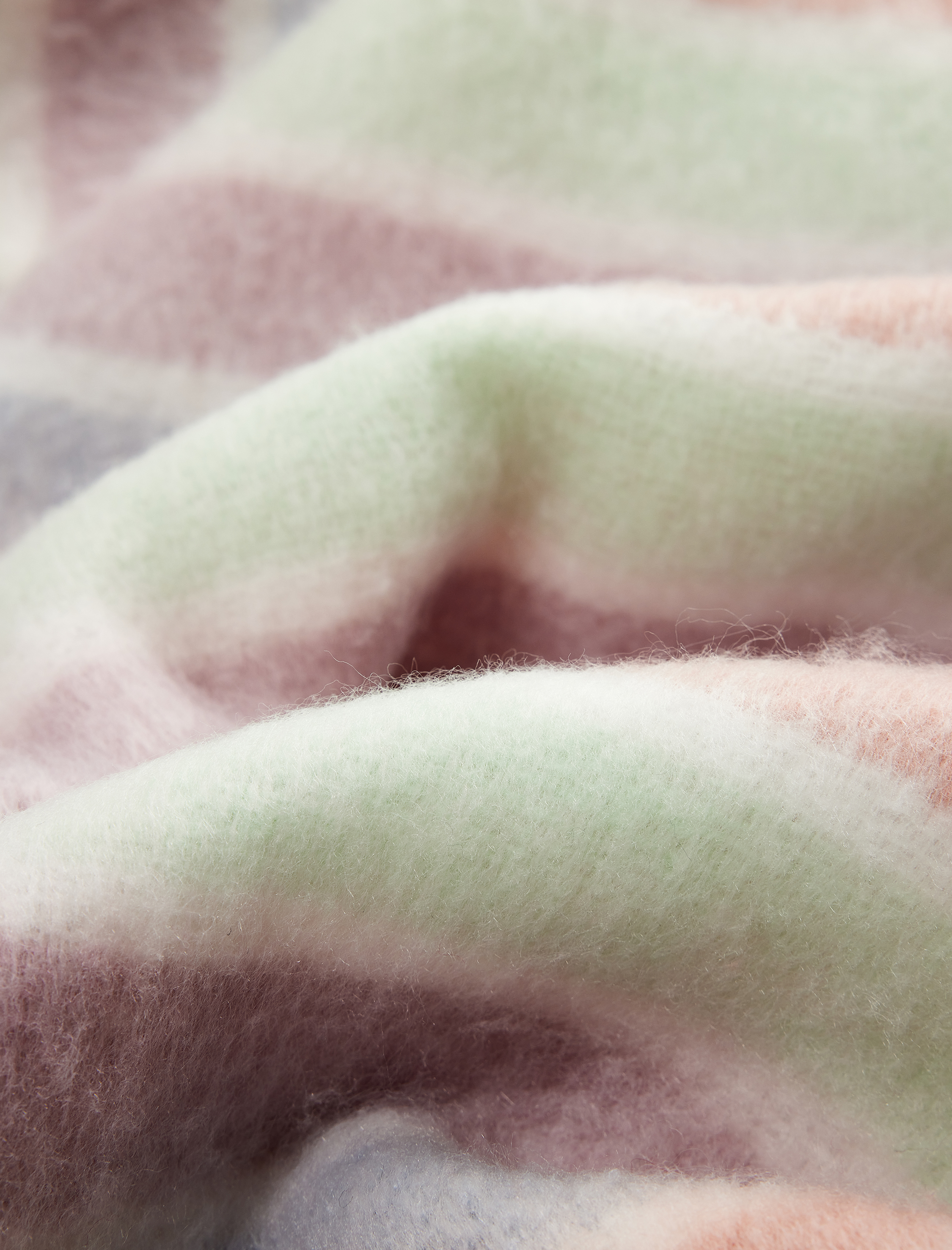  Kadın Çizgili Yumuşak Dokulu Püsküllü Uzun Atkı