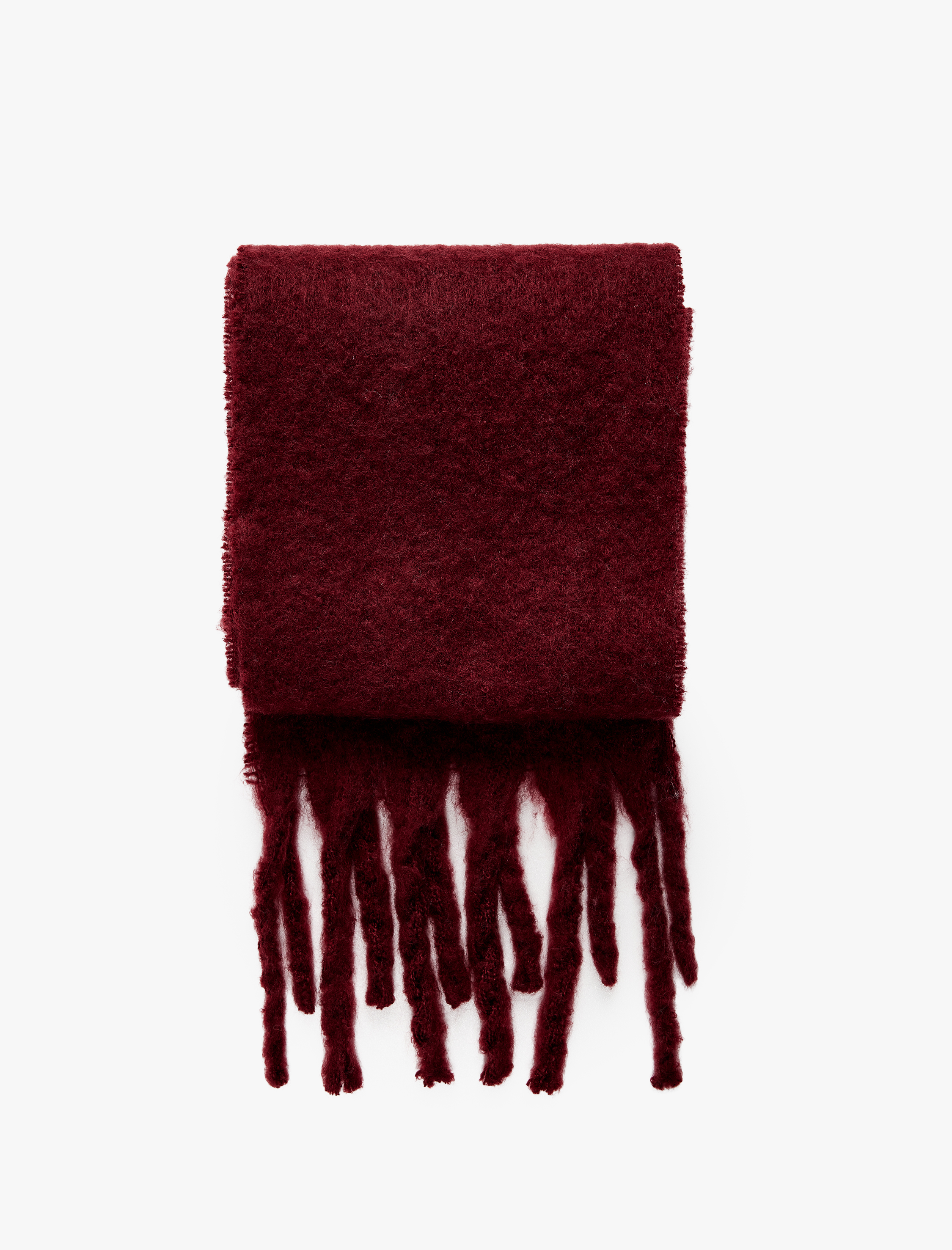  Kadın Püsküllü Basic Uzun Atkı