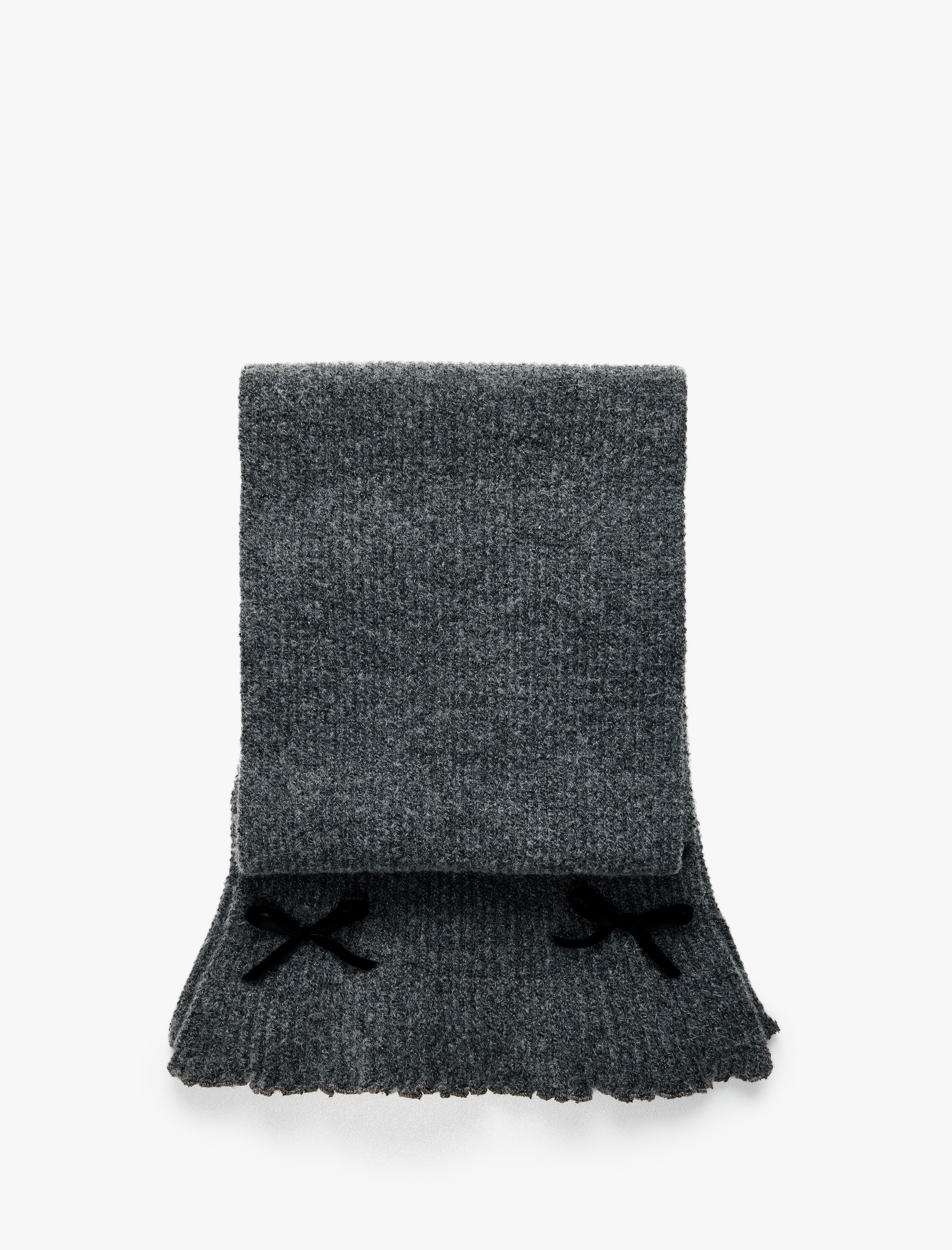  Kadın Fiyonklu Triko Uzun Atkı