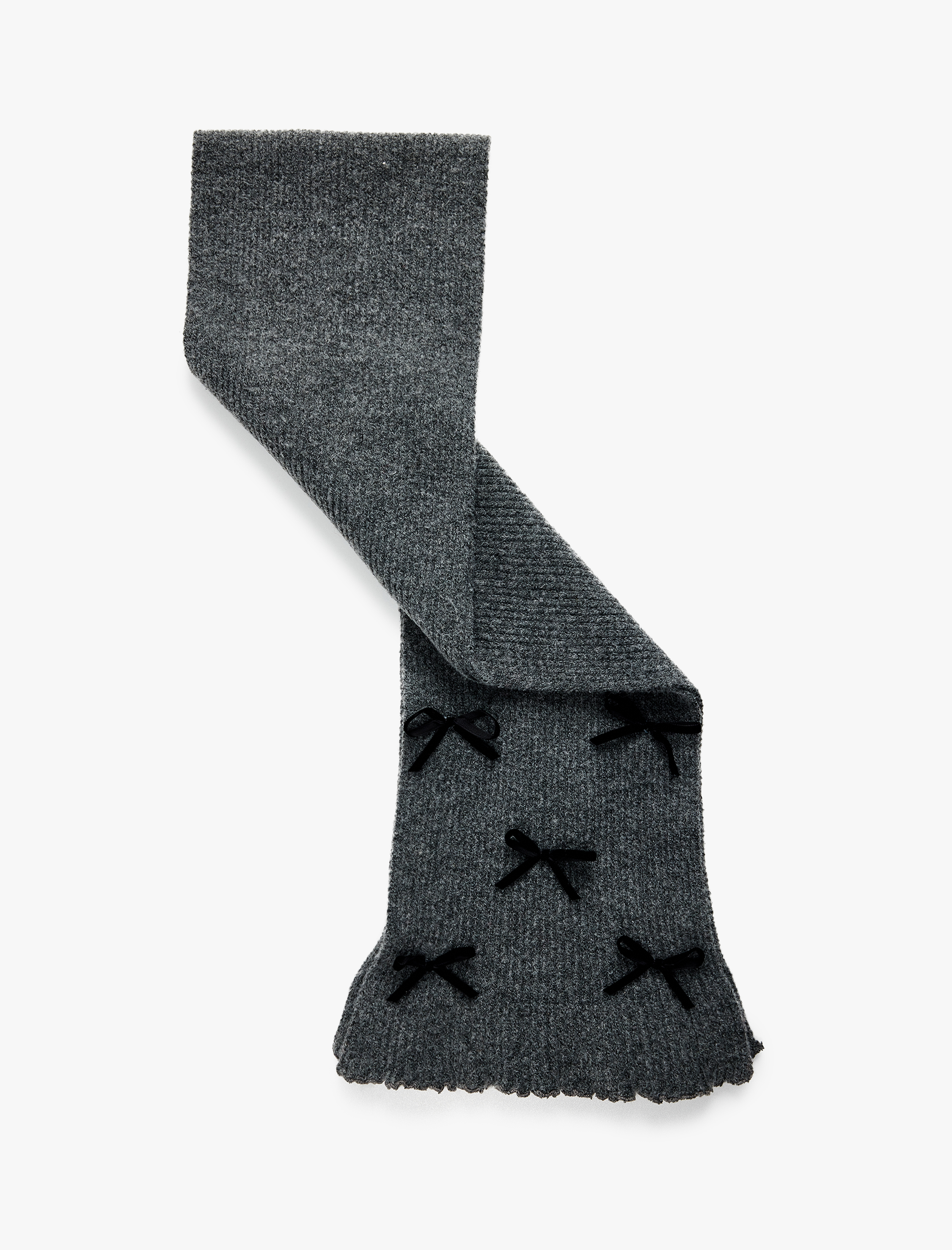  Kadın Fiyonklu Triko Uzun Atkı