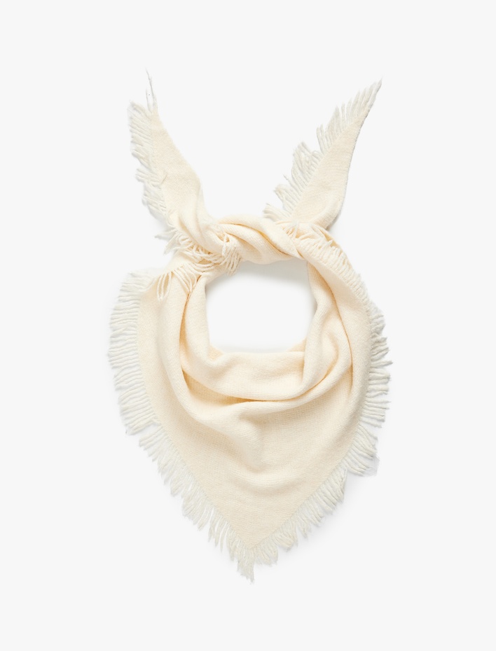 Kadın Kare Püsküllü Yumuşak Dokulu Şal