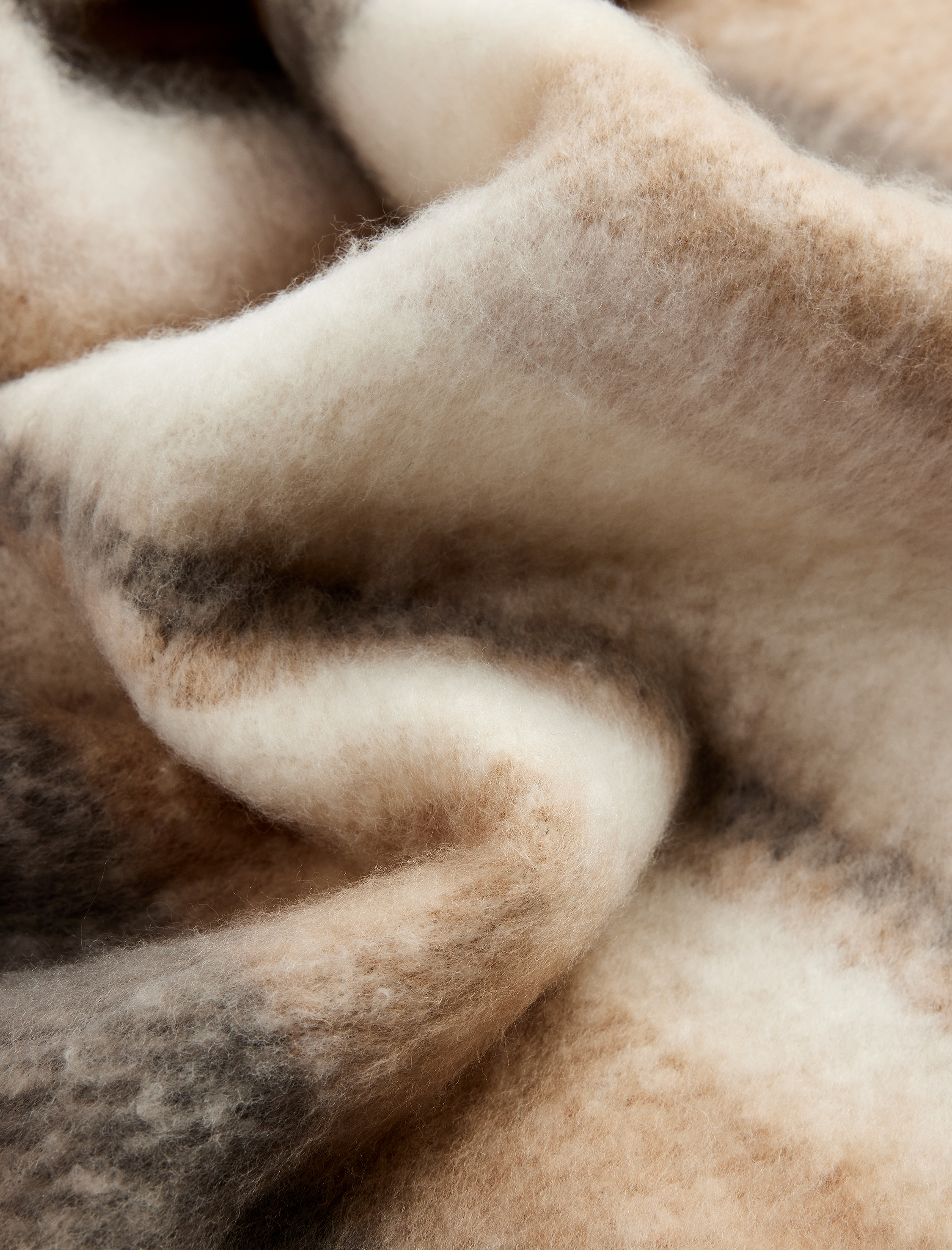  Kadın Çizgili Yumuşak Dokulu Püsküllü Uzun Atkı