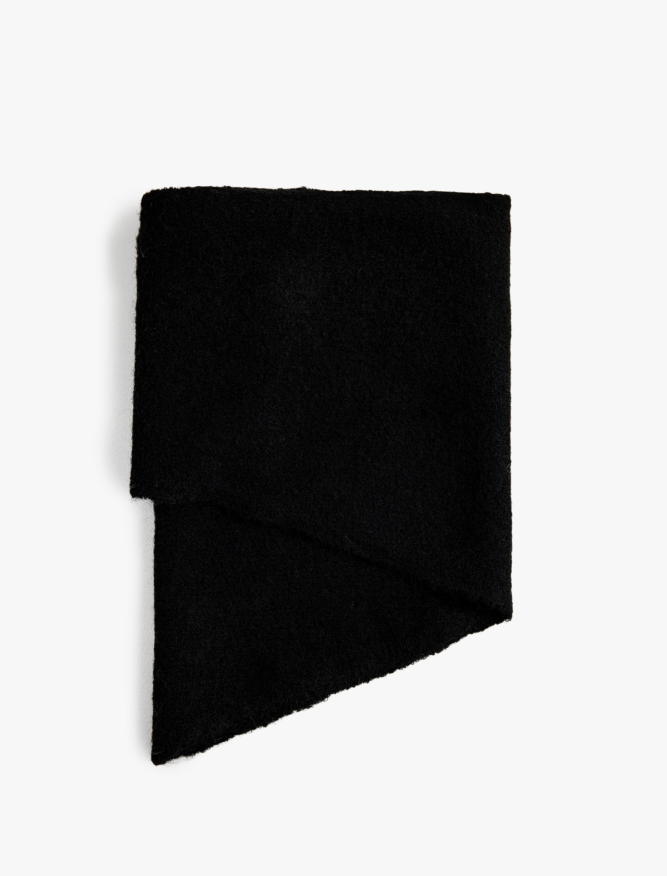  Kadın Asimetrik Kesim Basic Triko Uzun Atkı