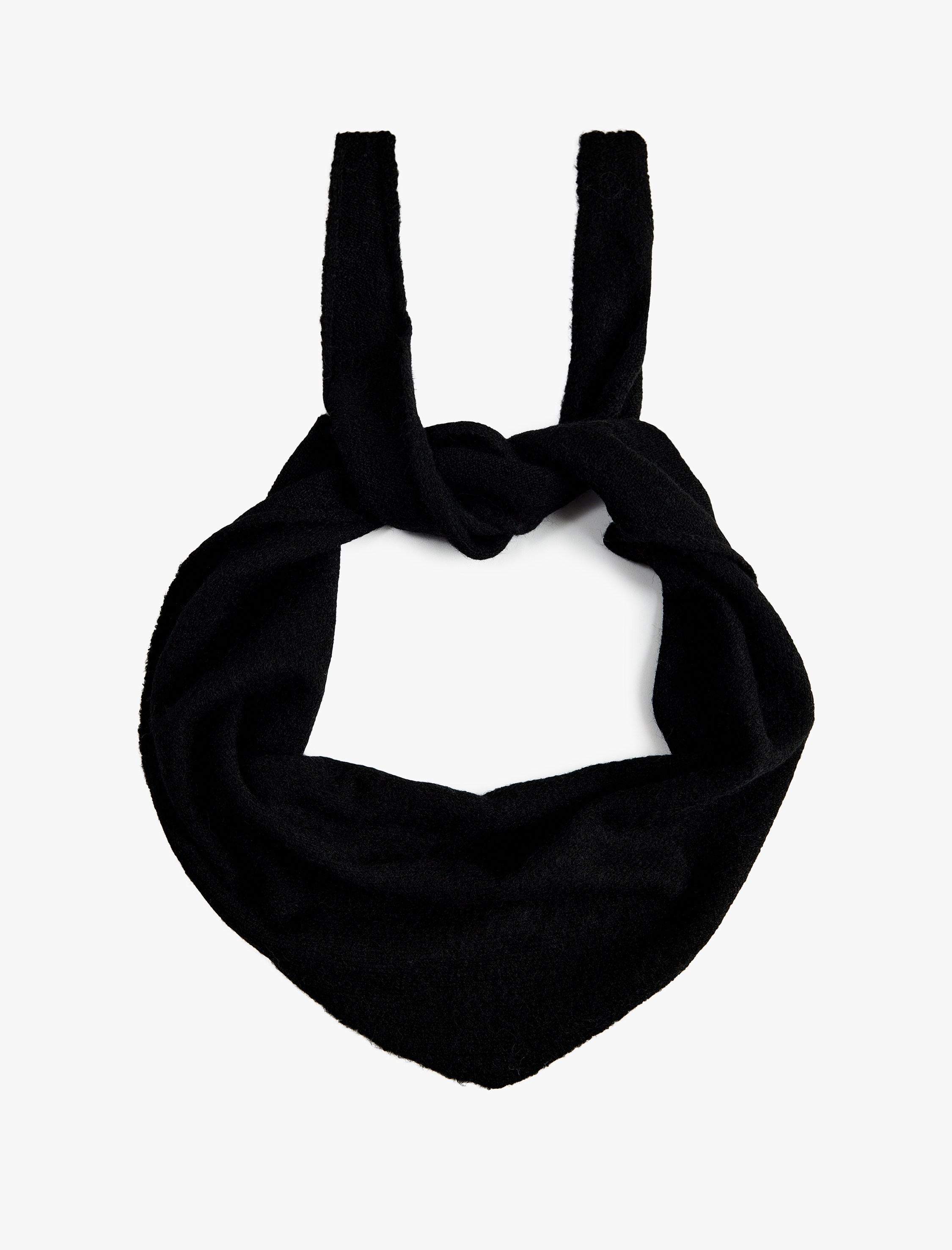  Kadın Asimetrik Kesim Basic Triko Uzun Atkı