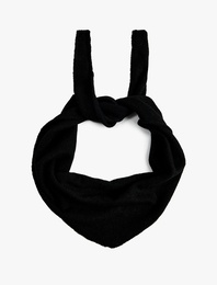 Asimetrik Kesim Basic Triko Uzun Atkı