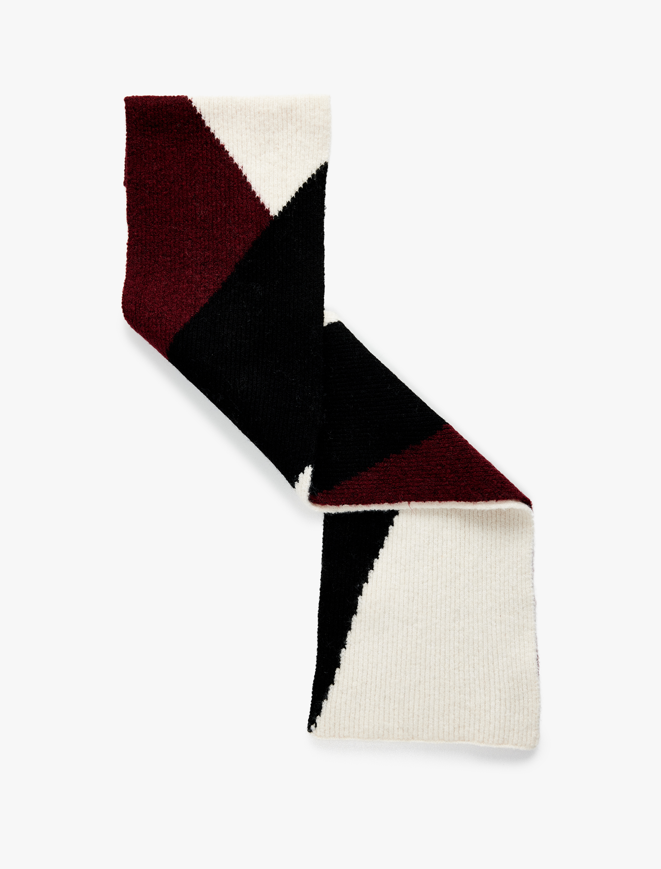  Kadın Geometrik Desenli Uzun Triko Atkı