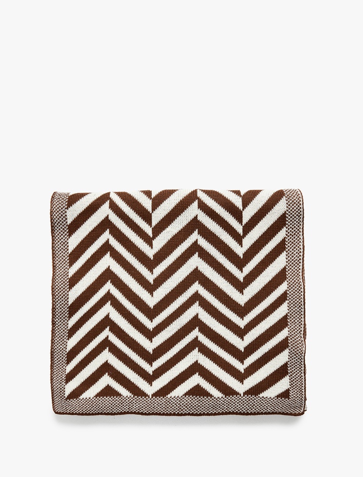 Erkek Balıksırtı Desenli Uzun Atkı