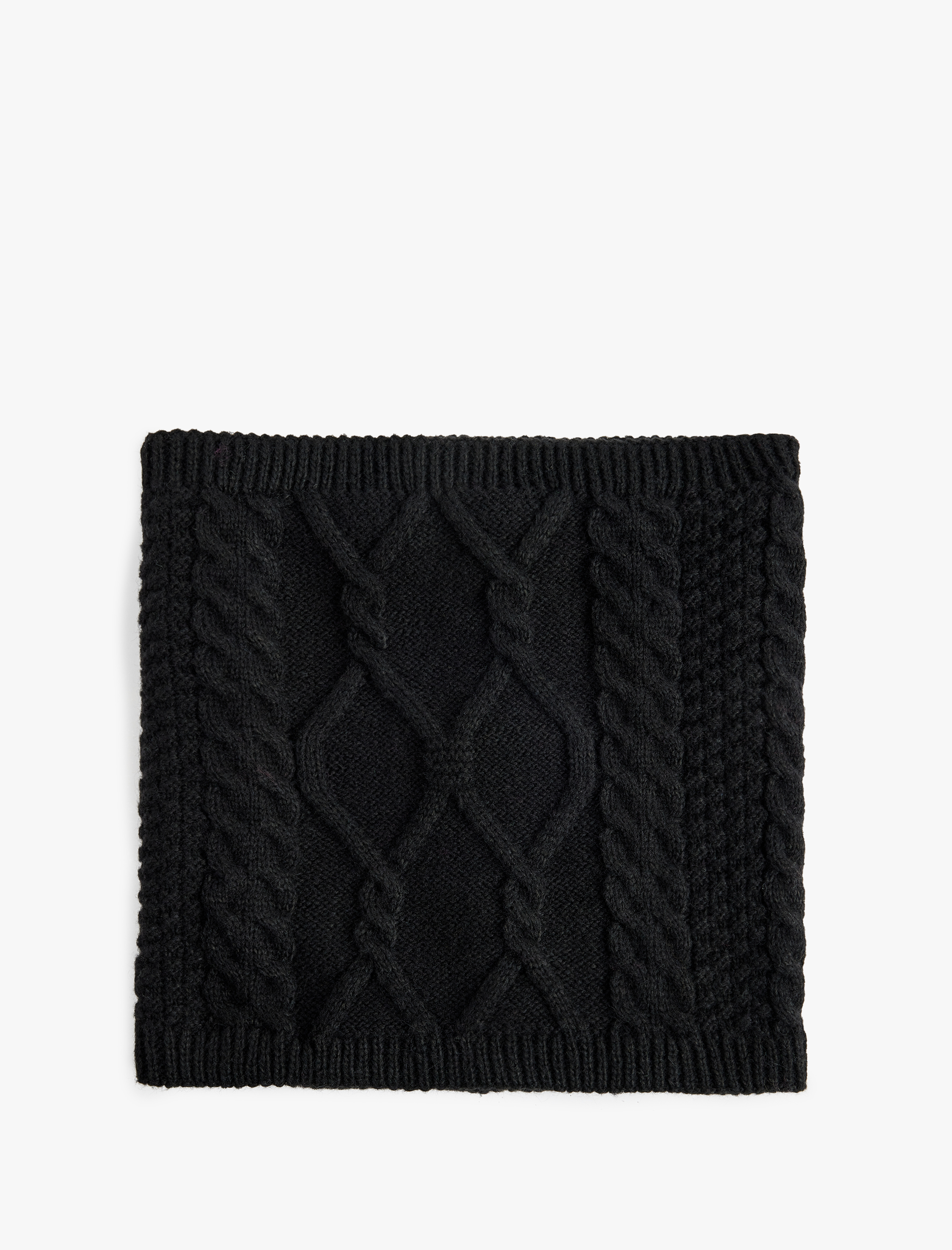  Kadın Saç Örgü Detaylı Yün Karışımlı Boyunluk