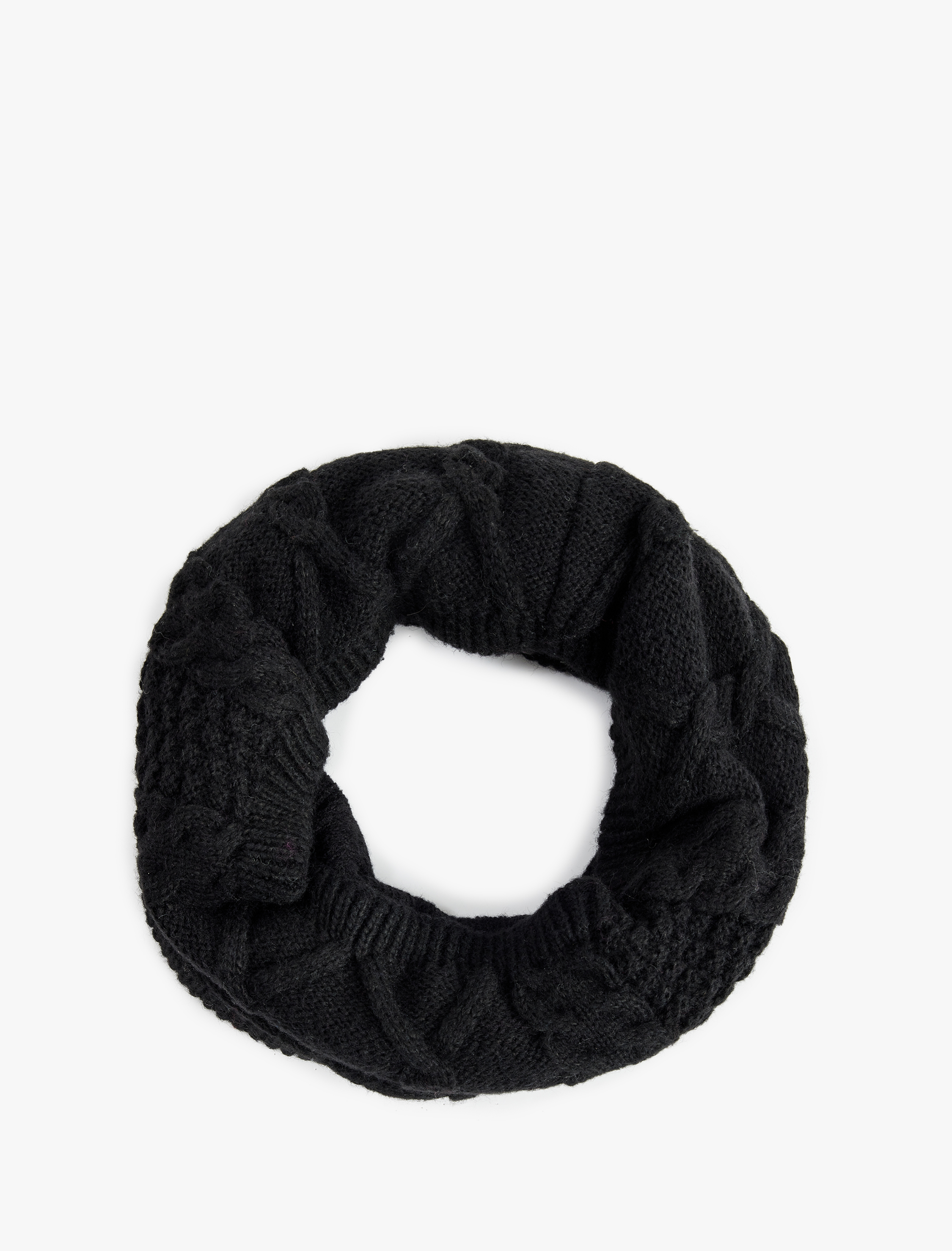  Kadın Saç Örgü Detaylı Yün Karışımlı Boyunluk