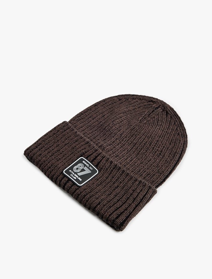 Erkek Etiket Detaylı Katlı Bere