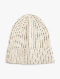 Basic Katlı Yün Karışımlı Örgü Bere