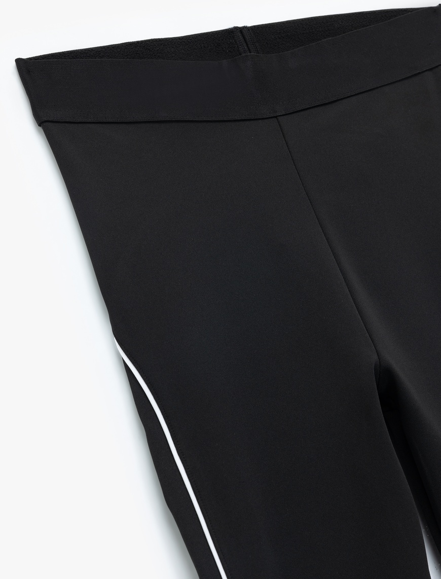   Yüksek Bel Biyeli Skinny Fit Spor Tayt