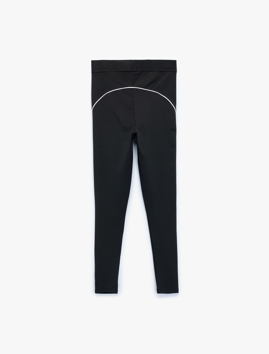   Yüksek Bel Biyeli Skinny Fit Spor Tayt