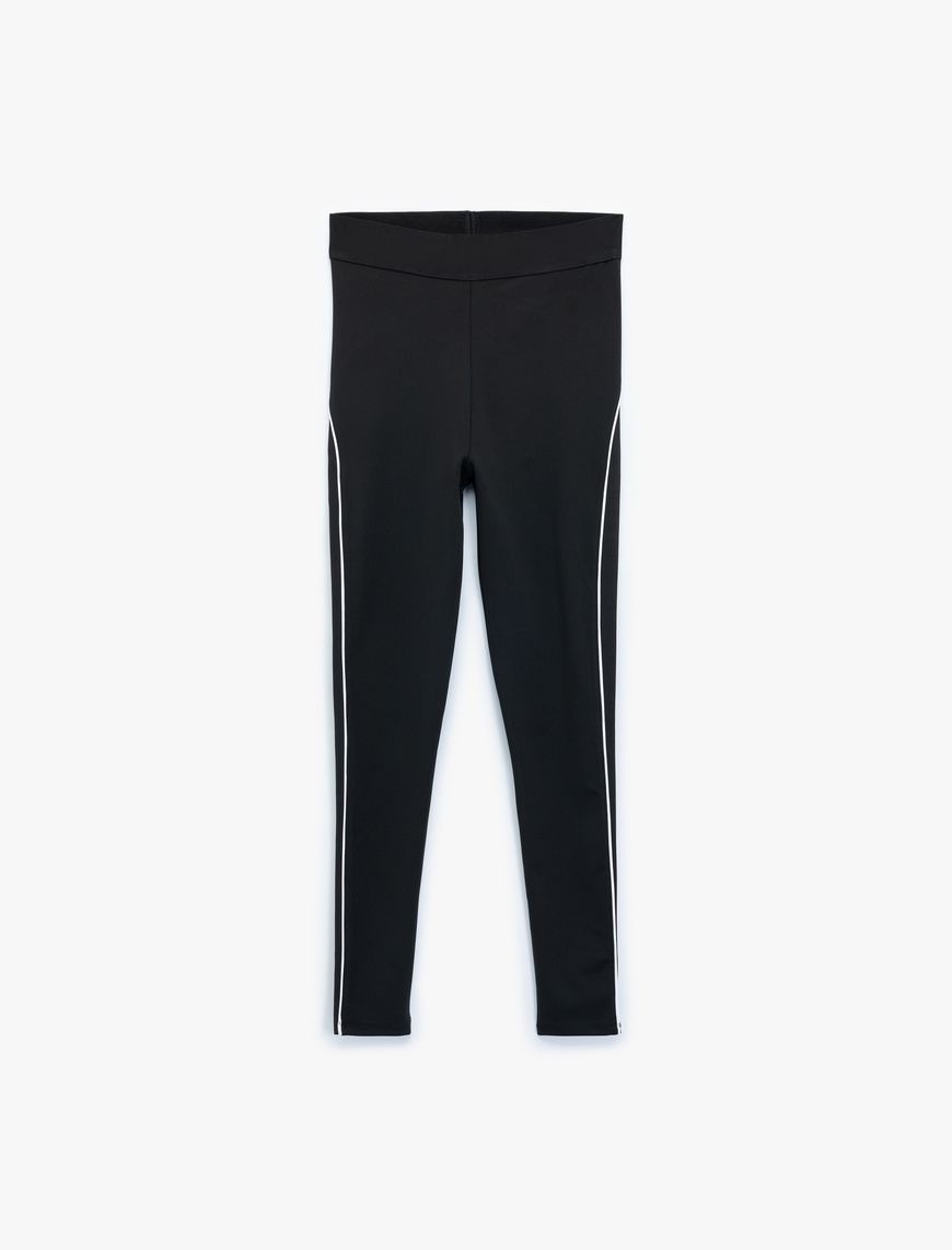   Yüksek Bel Biyeli Skinny Fit Spor Tayt