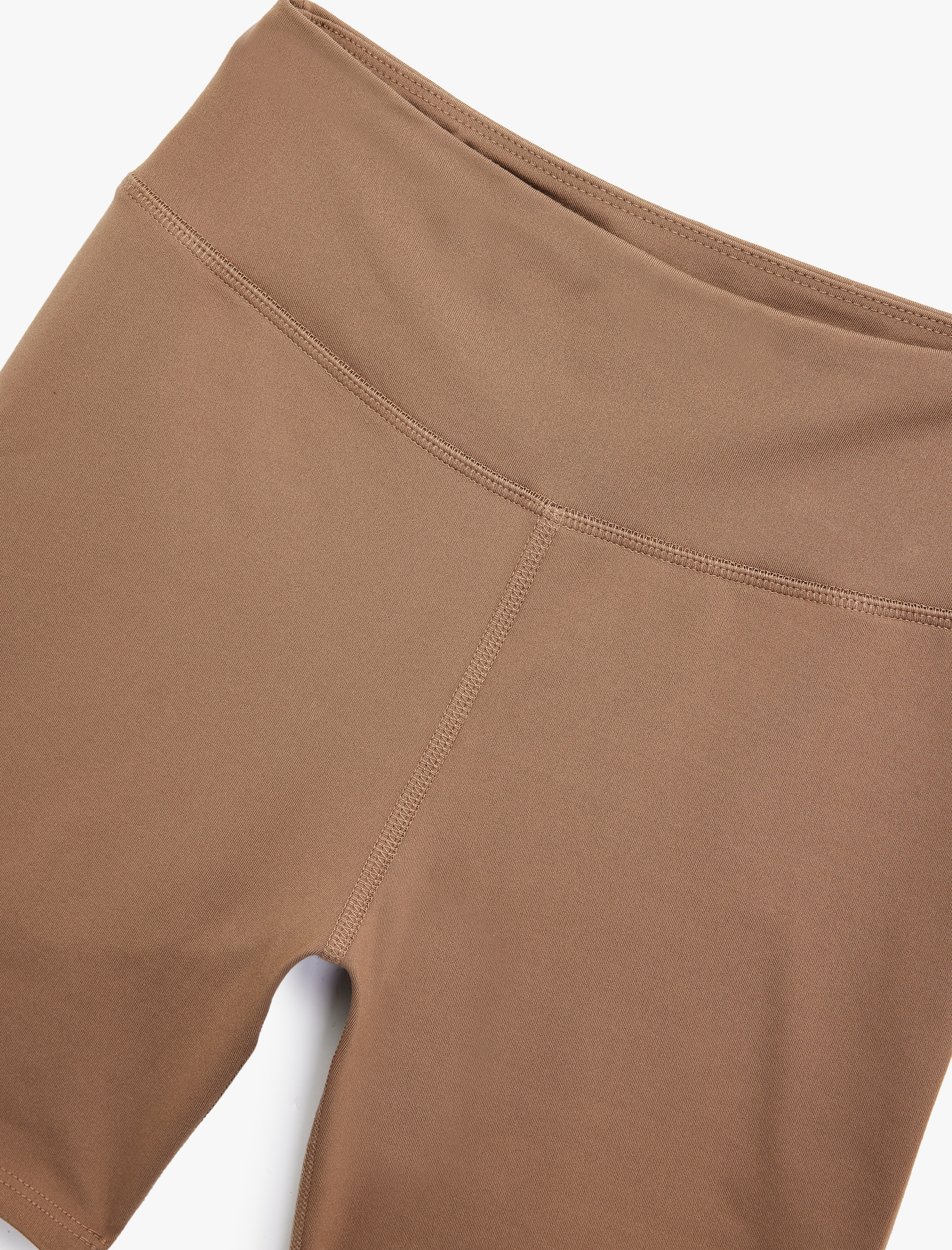   Yüksek Bel Slim Fit Dikiş Detaylı Spor Biker Tayt