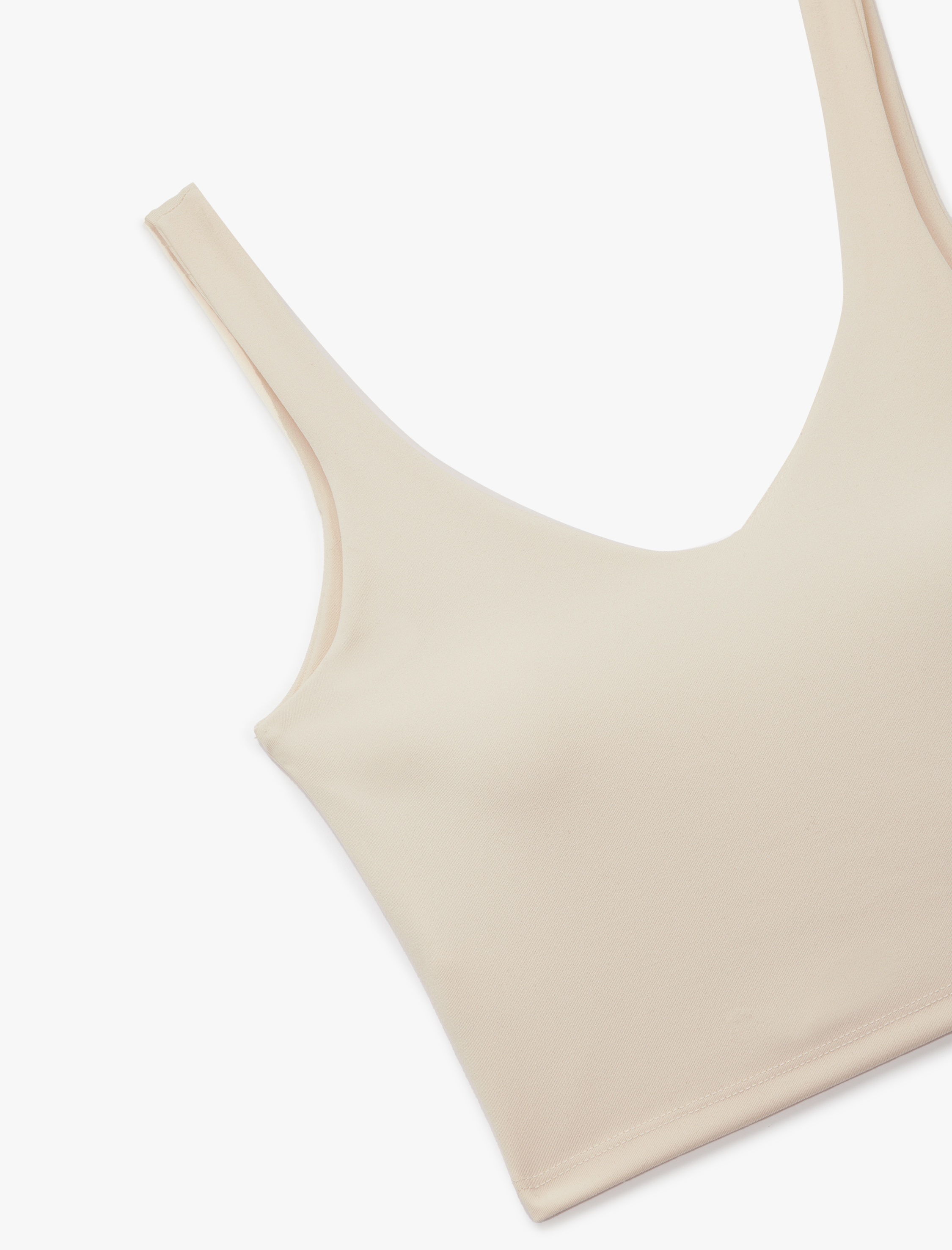   V Yaka Slim Fit Kaplı Sporcu Sütyeni