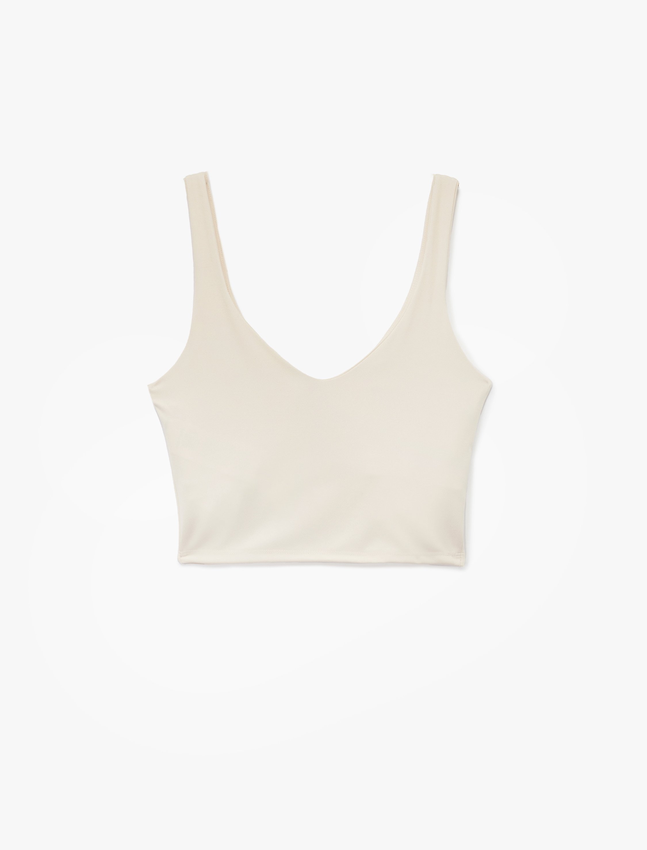   V Yaka Slim Fit Kaplı Sporcu Sütyeni