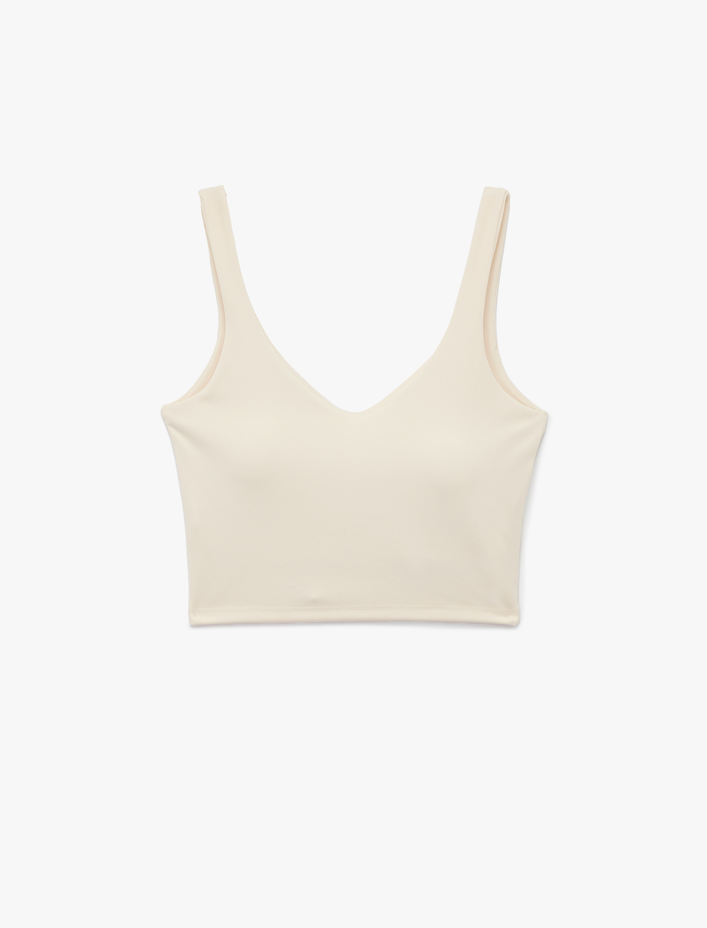   V Yaka Slim Fit Kaplı Sporcu Sütyeni