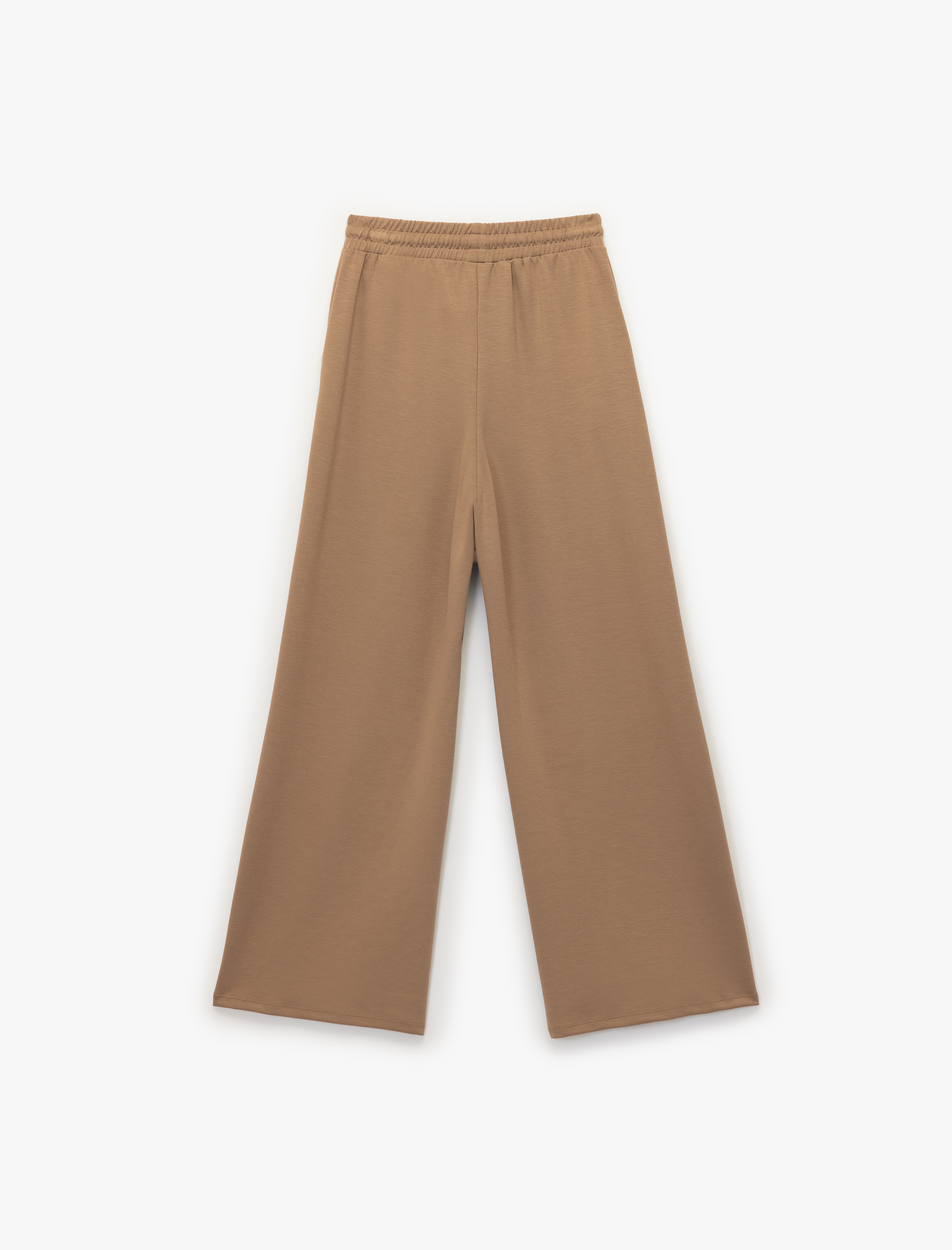   Oversize Yüksek Bel Cep Detaylı Geniş Paça Spor Eşofman Altı