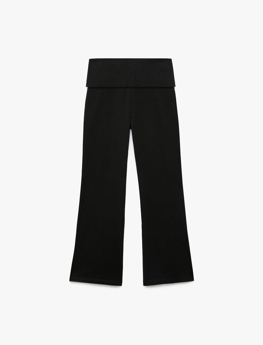  Kız Çocuk Pamuklu İspanyol Paça Slim Fit Basic Pantolon