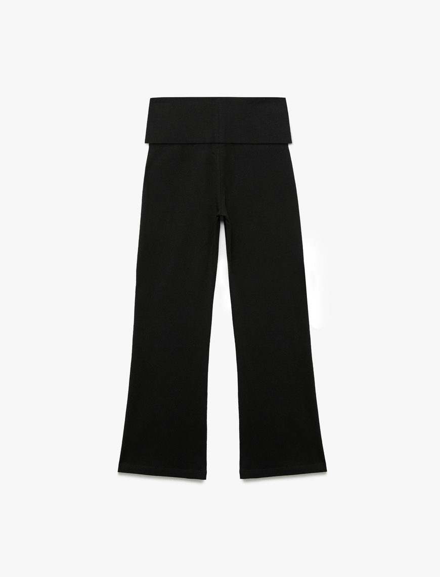 Kız Çocuk Pamuklu İspanyol Paça Slim Fit Basic Pantolon