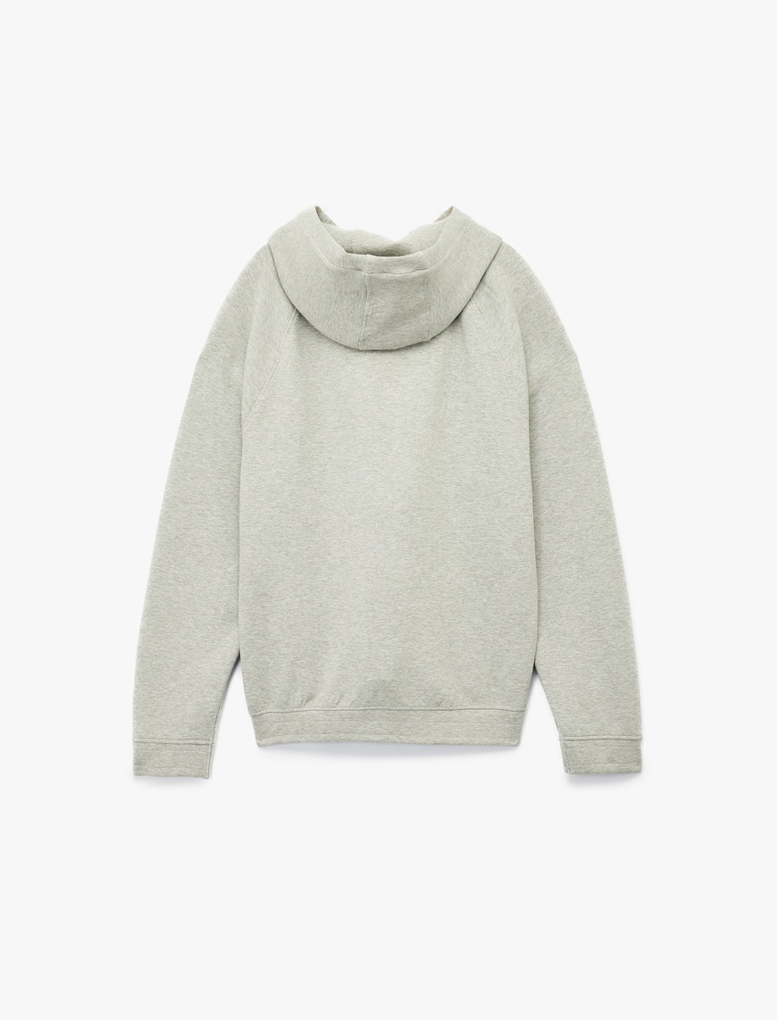   Kanguru Cepli Kapüşonlu Lastik Detaylı Uzun Kollu Hoodie
