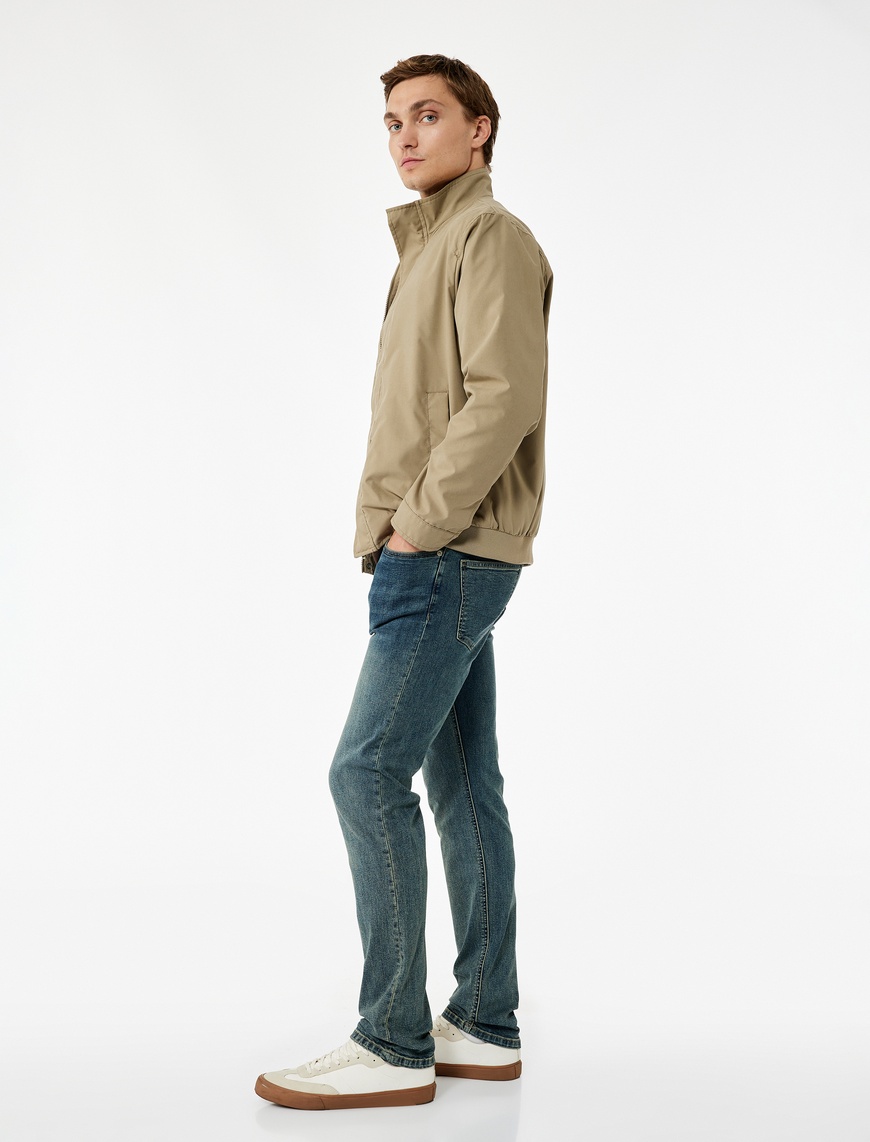   Pamuklu Normal Bel Slim Fit Jean Pantolon - Brad Jean
