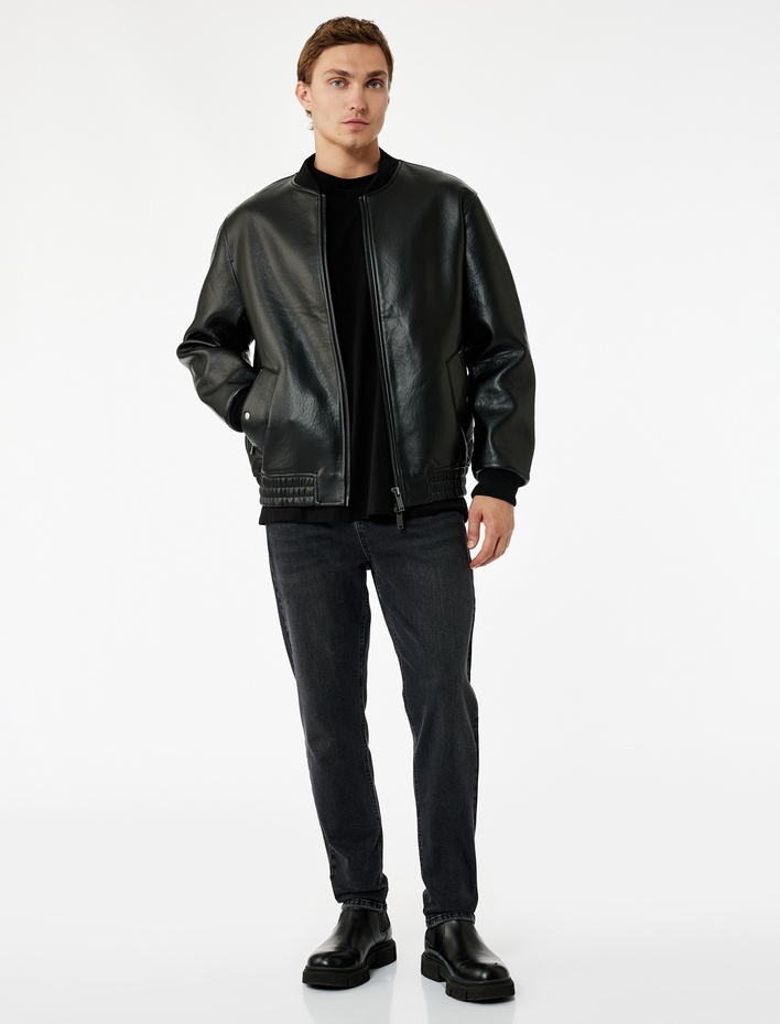  Pamuklu Normal Bel Tapered Fit Jean Pantolon