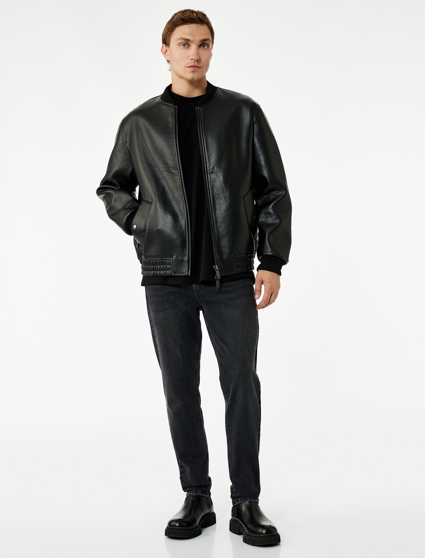   Pamuklu Normal Bel Tapered Fit Jean Pantolon