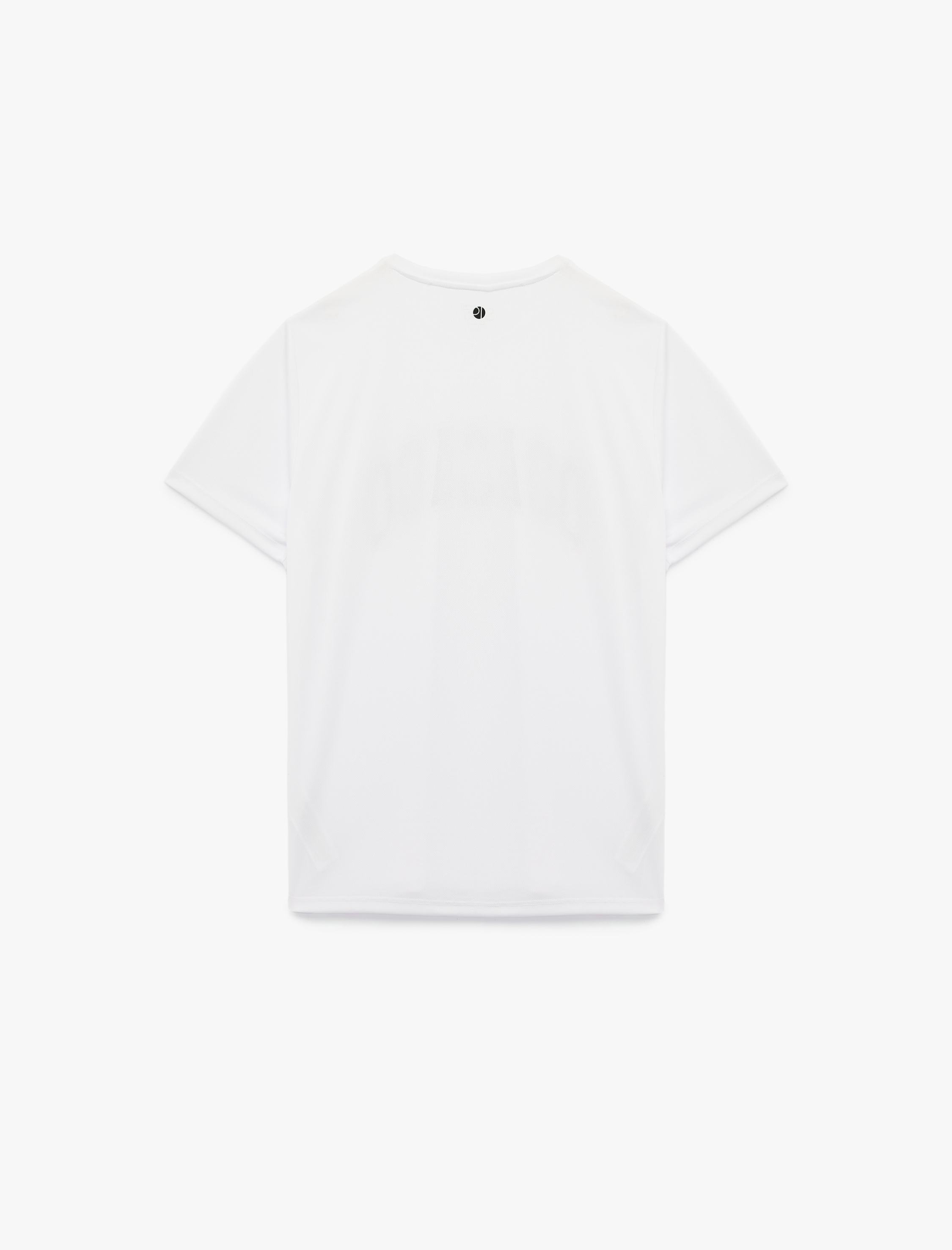   Rahat Kalıp Kısa Kollu Bisiklet Yaka Baskılı Spor Tişört