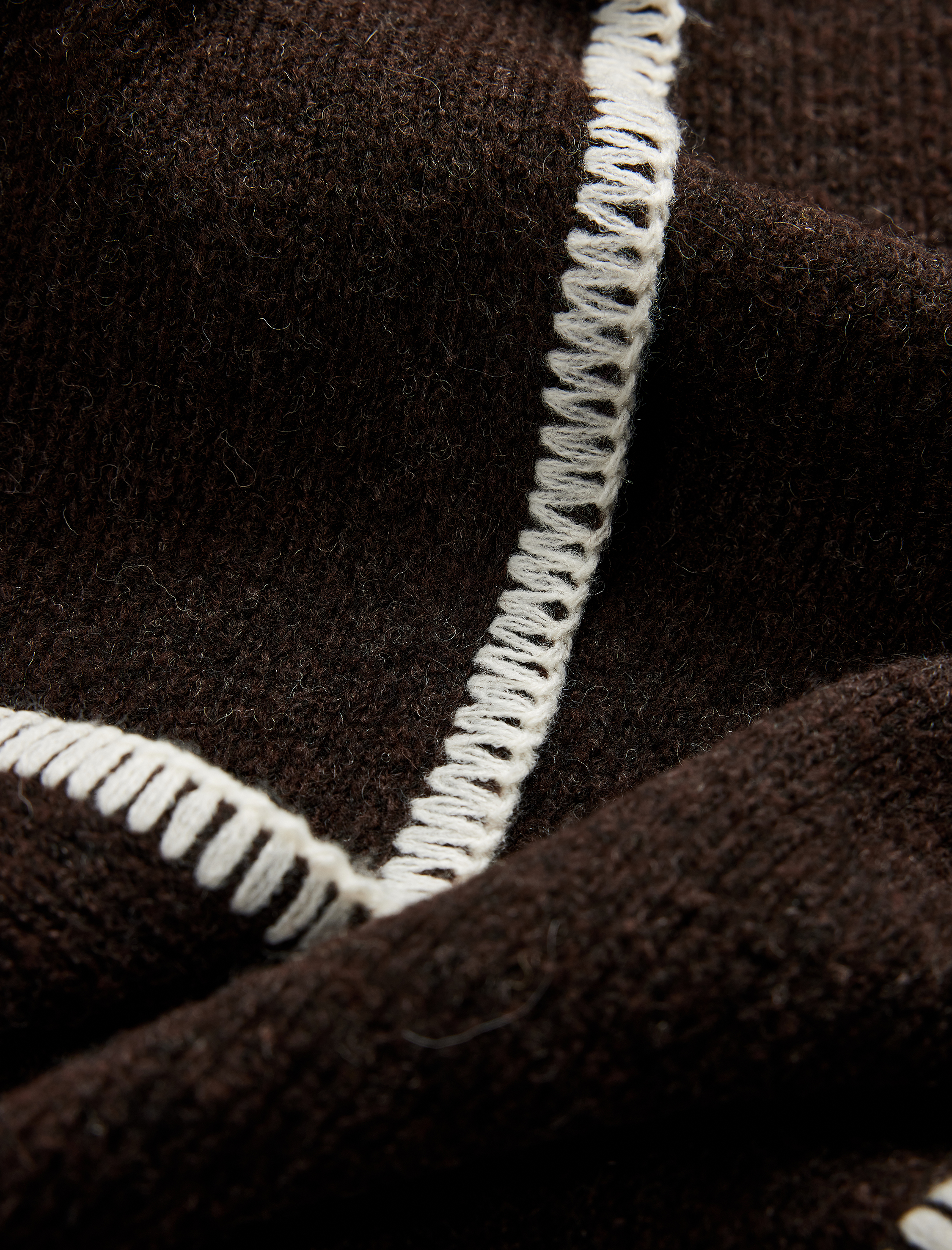  Kadın Püsküllü Dikiş Detaylı Triko Uzun Atkı