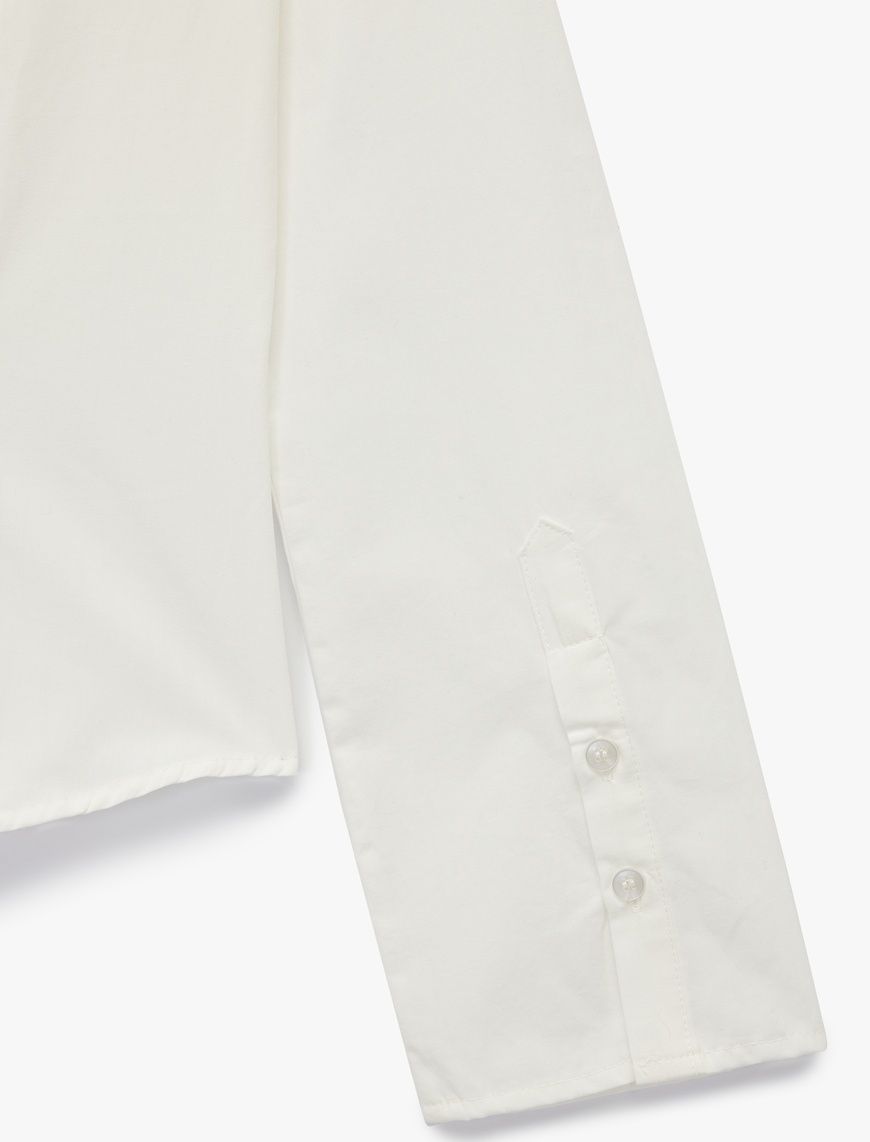   Pamuklu Uzun Kollu Slim Fit Düğmeli Klasik Yaka Gömlek