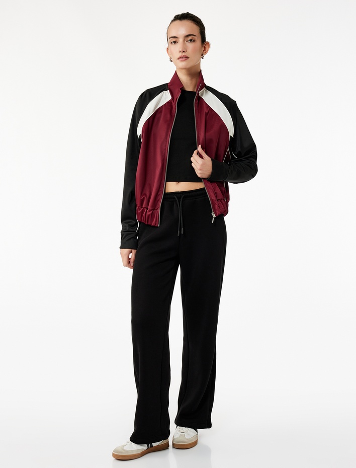  Üç İplik Beli Bağcıklı Geniş Paça Eşofman Altı