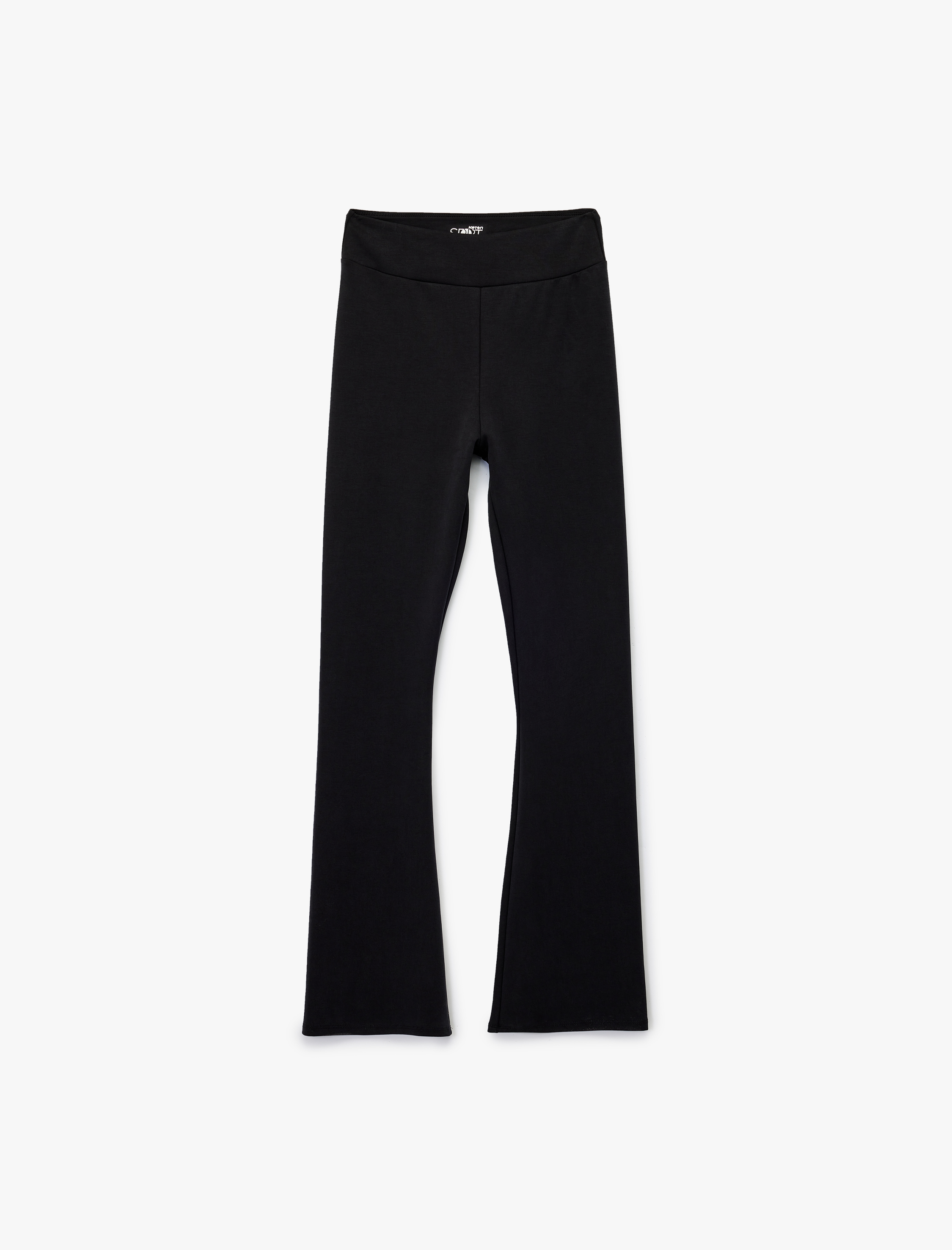 Yüksek Bel Slim Fit İspanyol Paça Spor Tayt