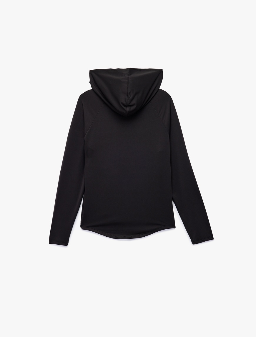   Uzun Kollu Kapüşonlu Oversize Spor Sweatshirt