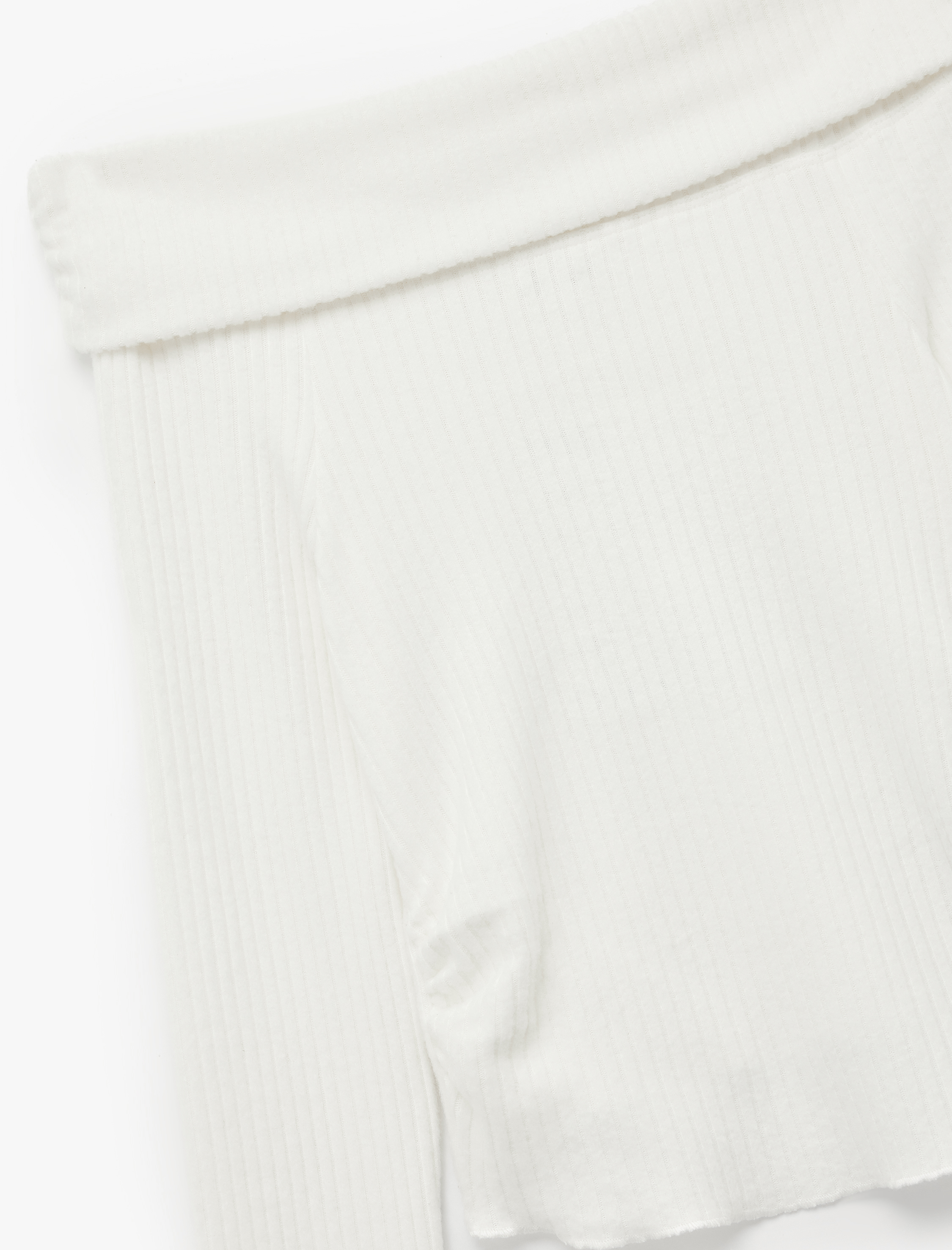   Viskon Karışımlı Kaşkorse Omzu Açık Slim Fit Uzun Kollu Tişört