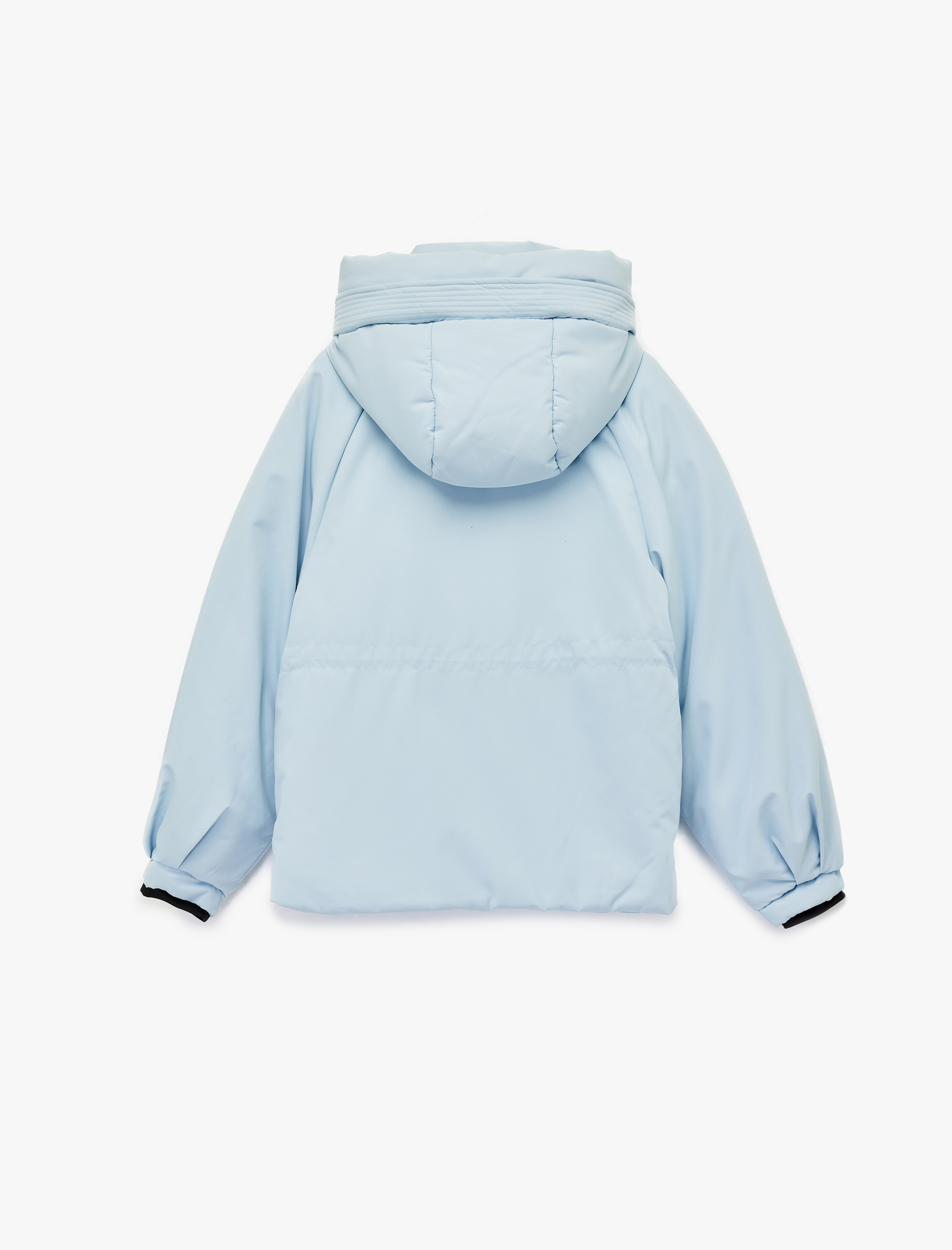   Çıkarılabilir Kapüşonlu Cep Detaylı Su Geçirmez Oversize Uzun Anorak Mont